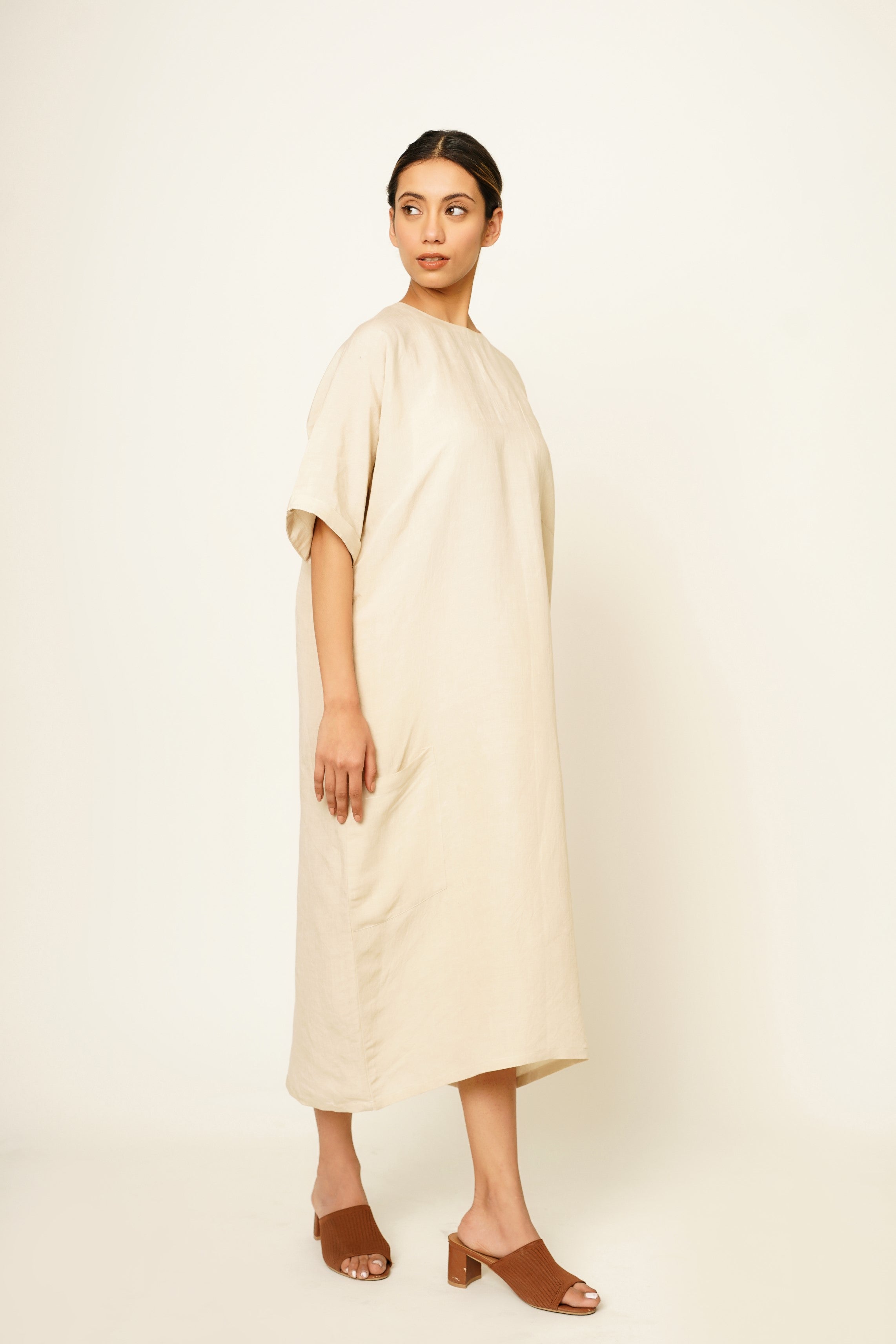 Mushroom White Baba Dress