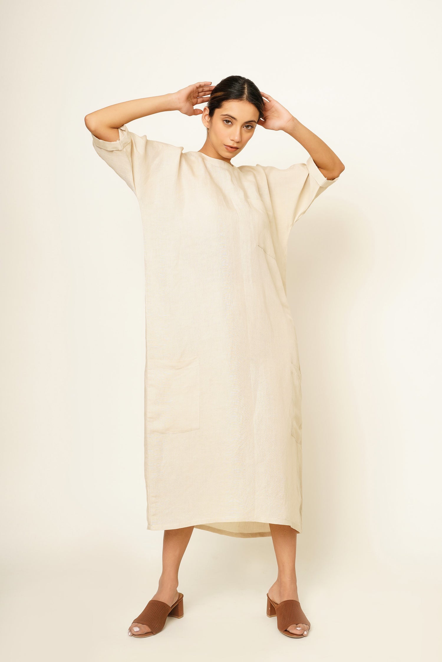 Mushroom White Baba Dress