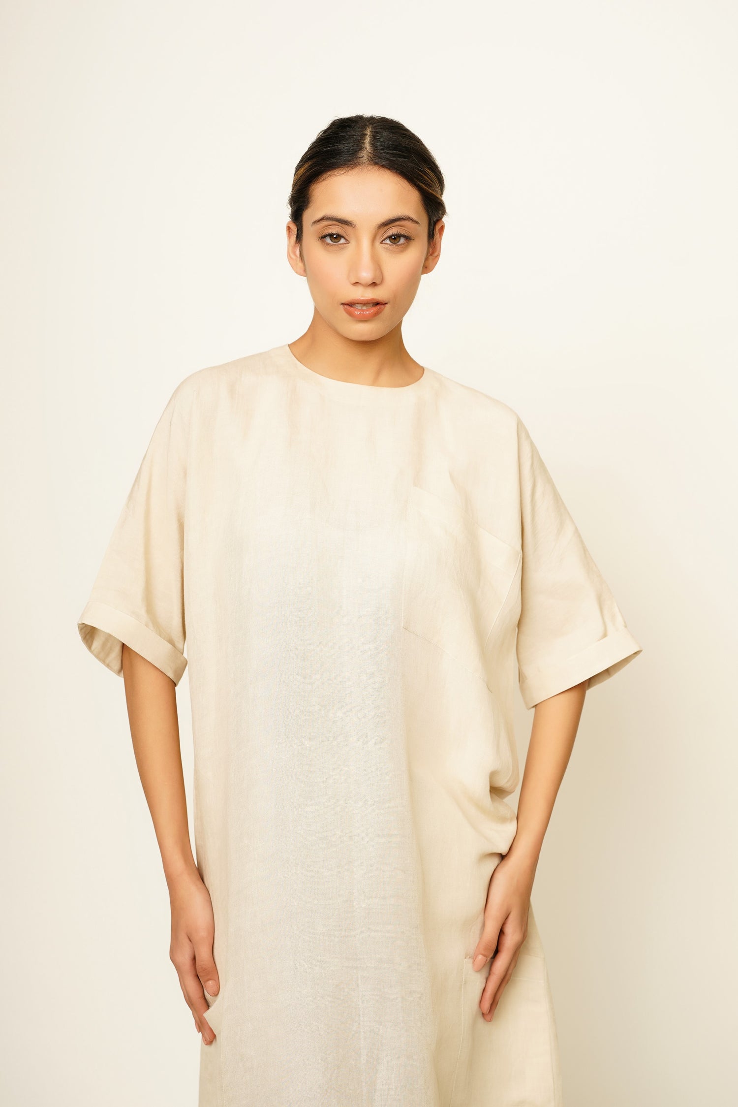 Mushroom White Baba Dress