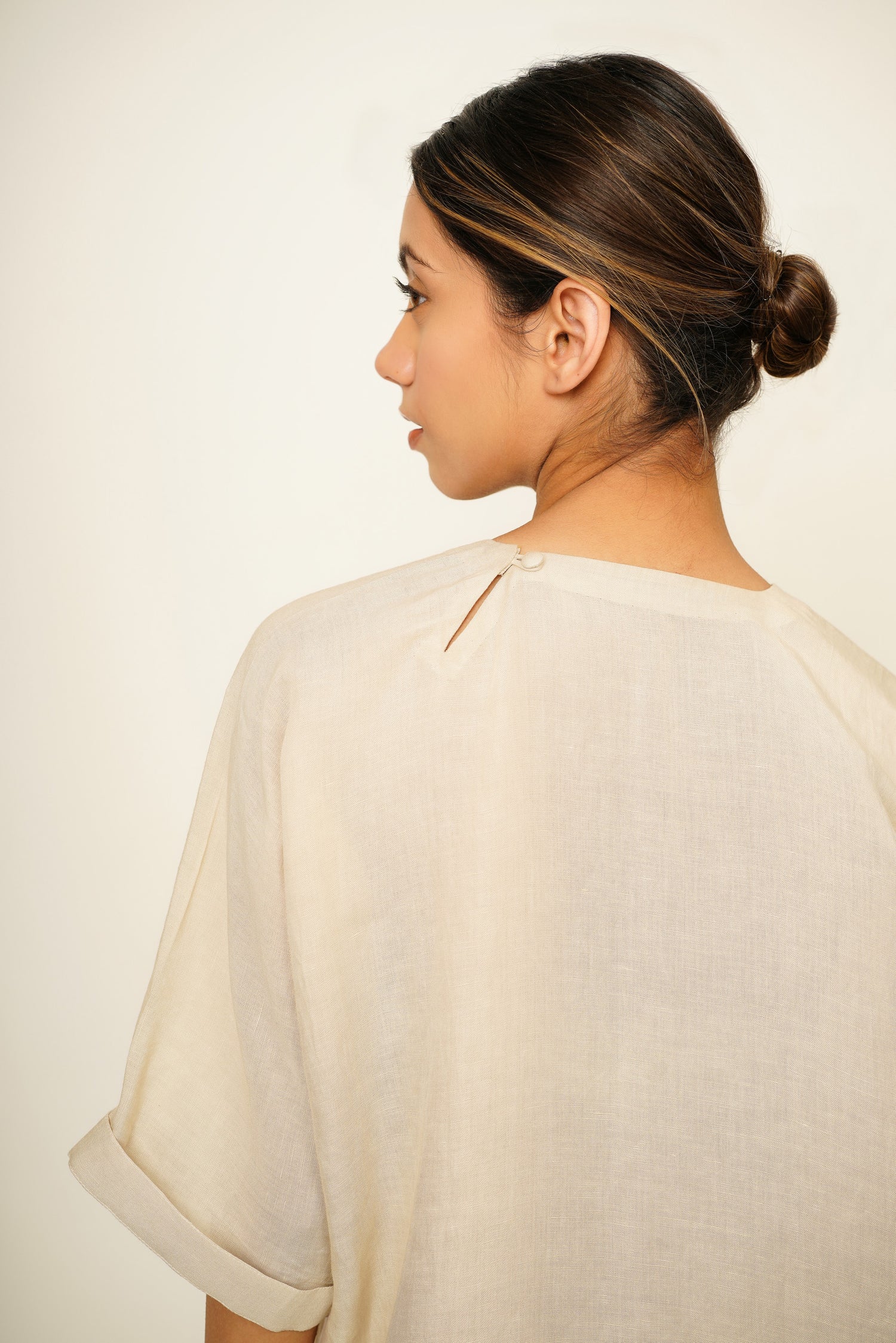 Mushroom White Baba Dress