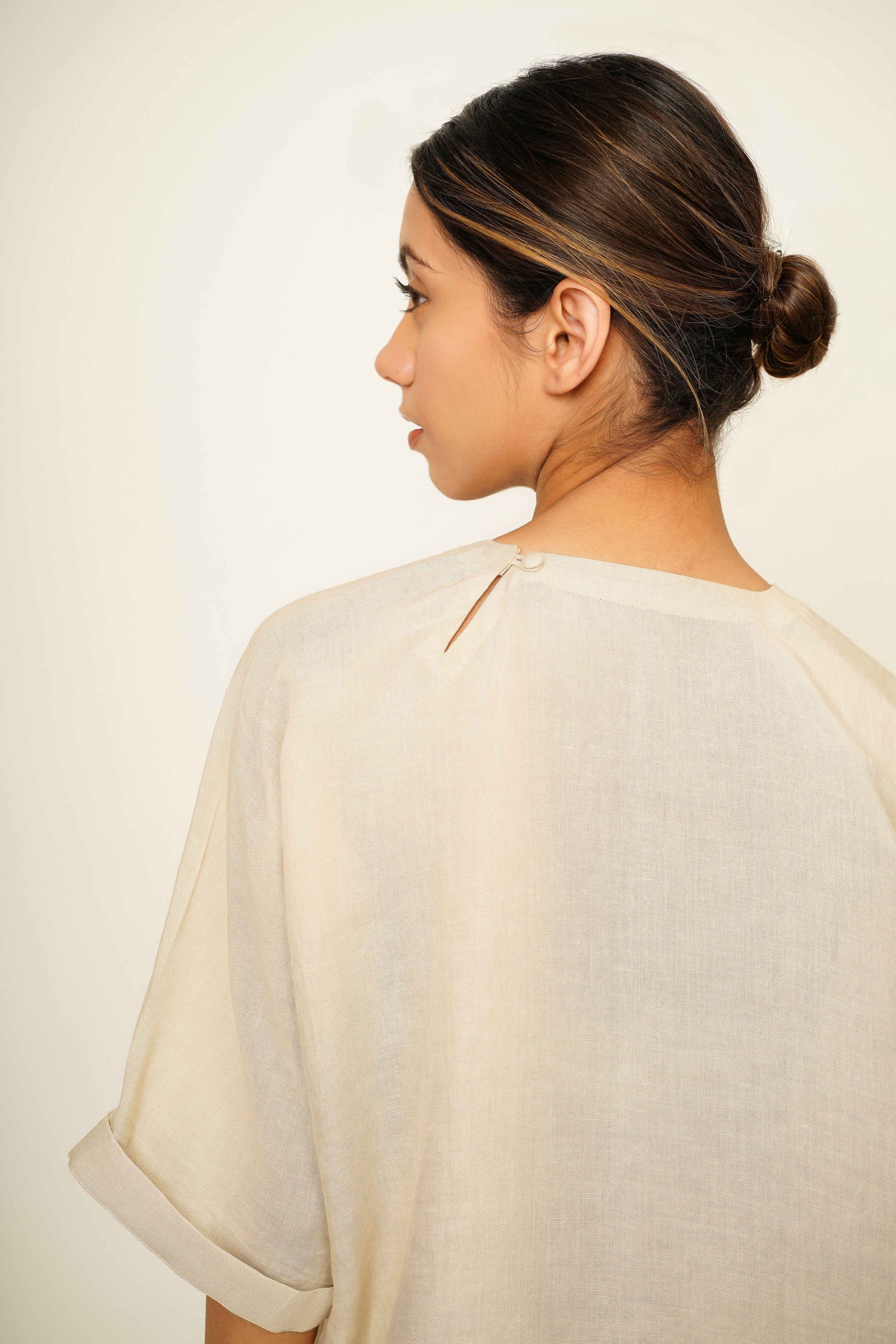 Mushroom White Baba Dress