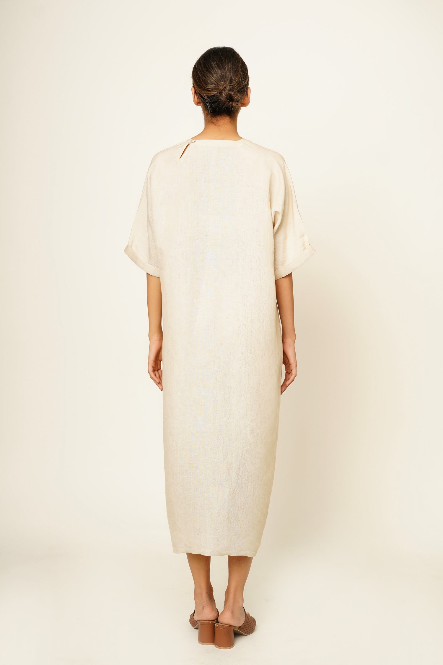 Mushroom White Baba Dress