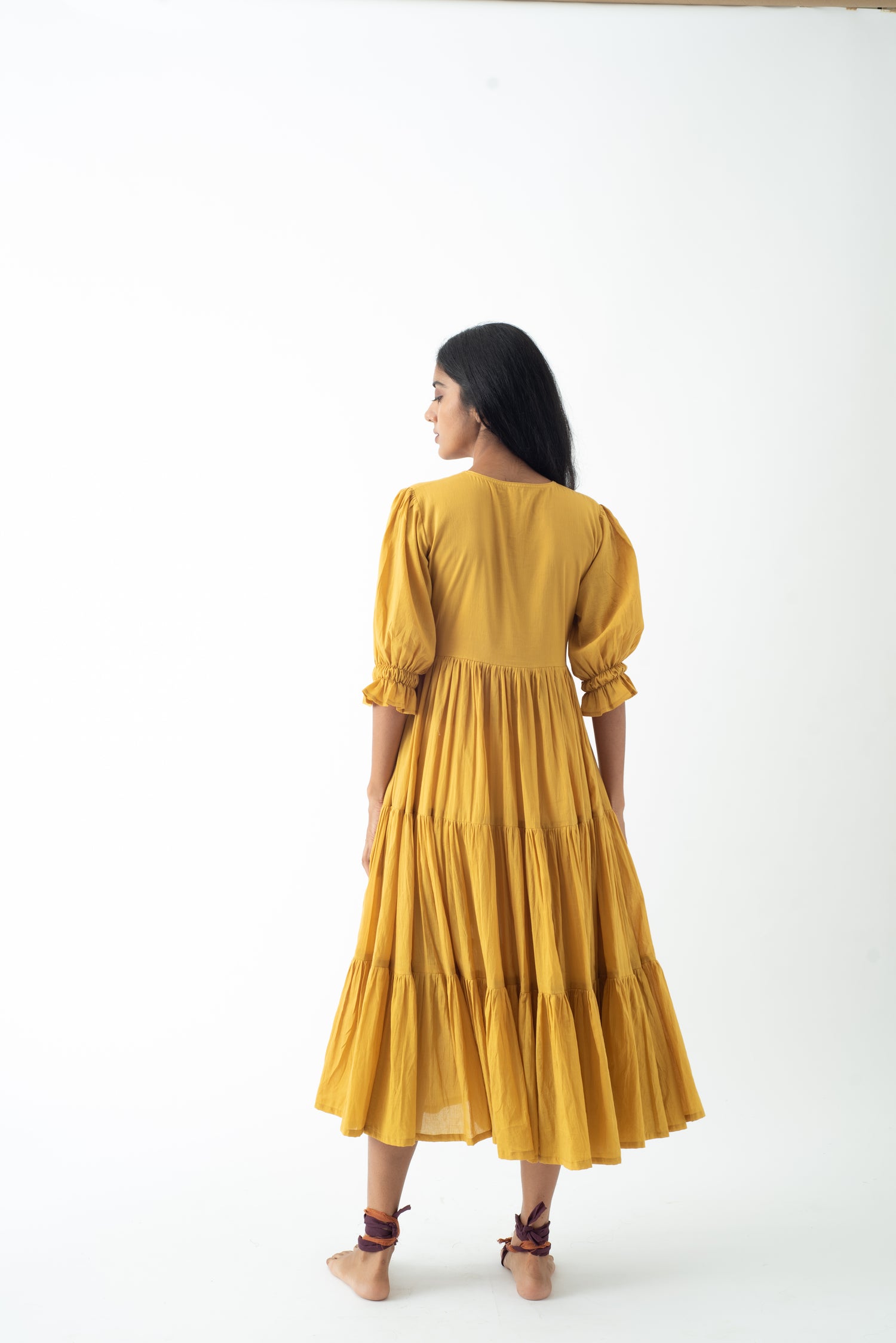 Jaisalmer Mustard Cloud Dress