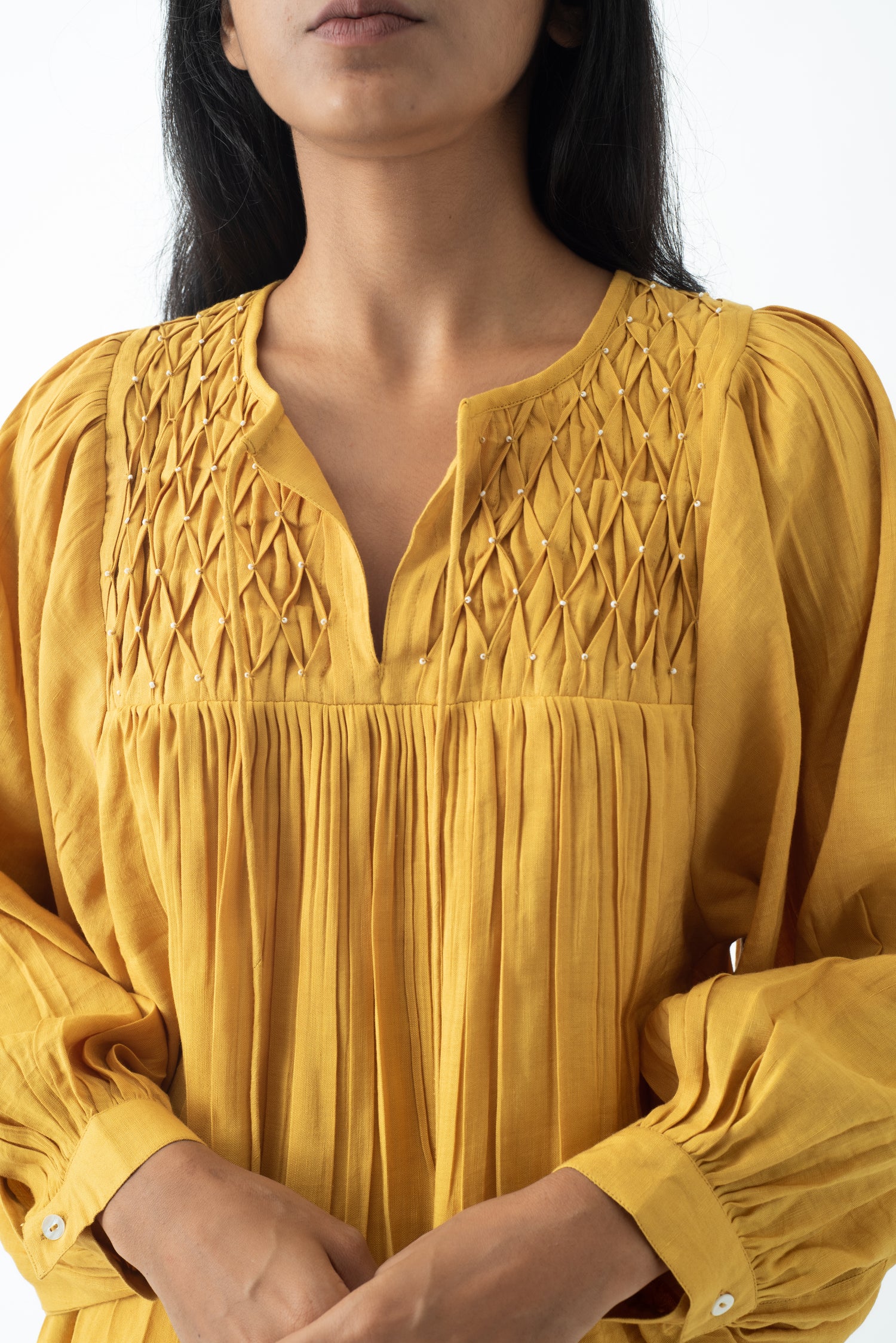 Jaisalmer Mustard Lana Top