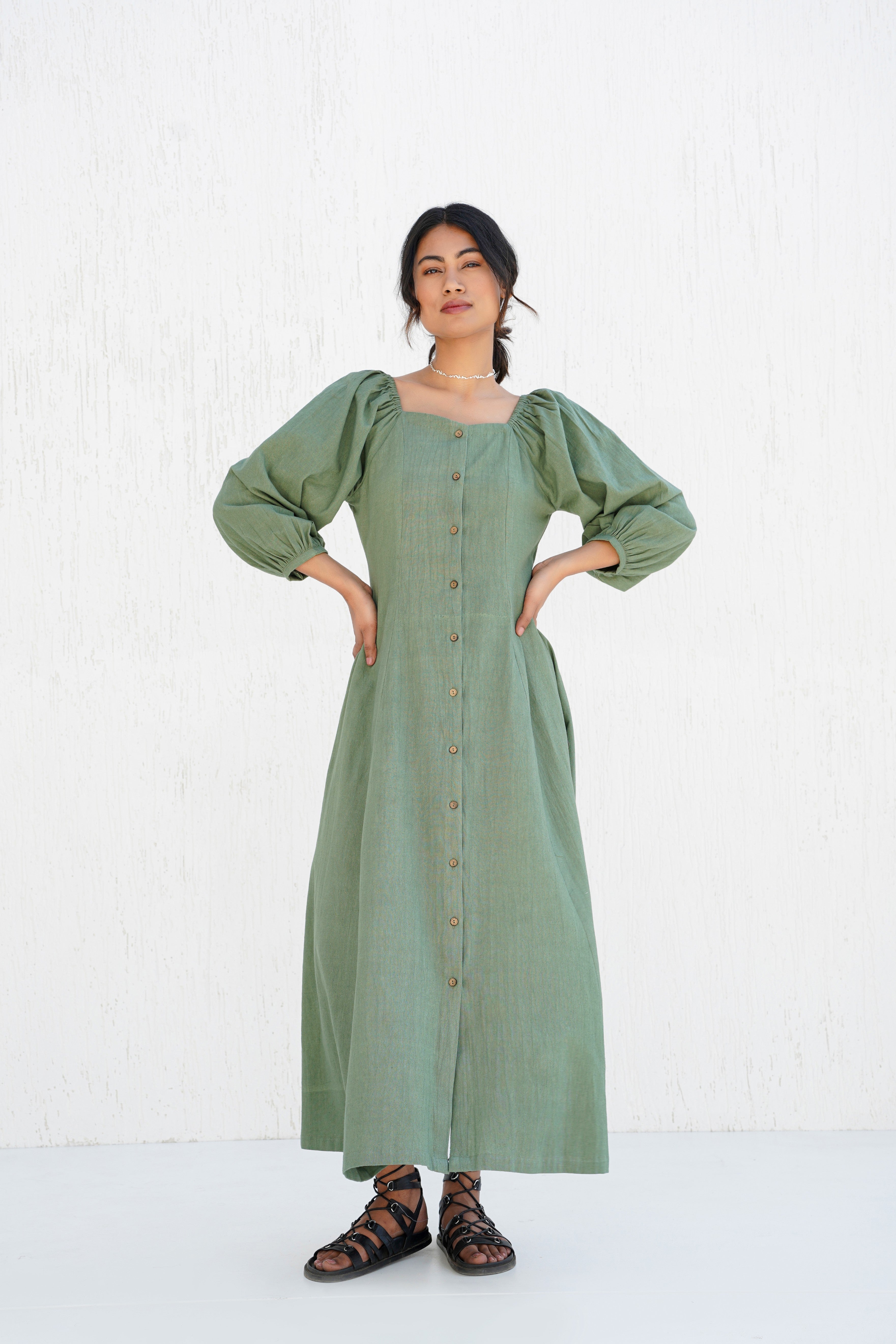 Bayleaf Green Zelda Dress Tailordidi Bayleaf Green Zelda Dress Tailordidi