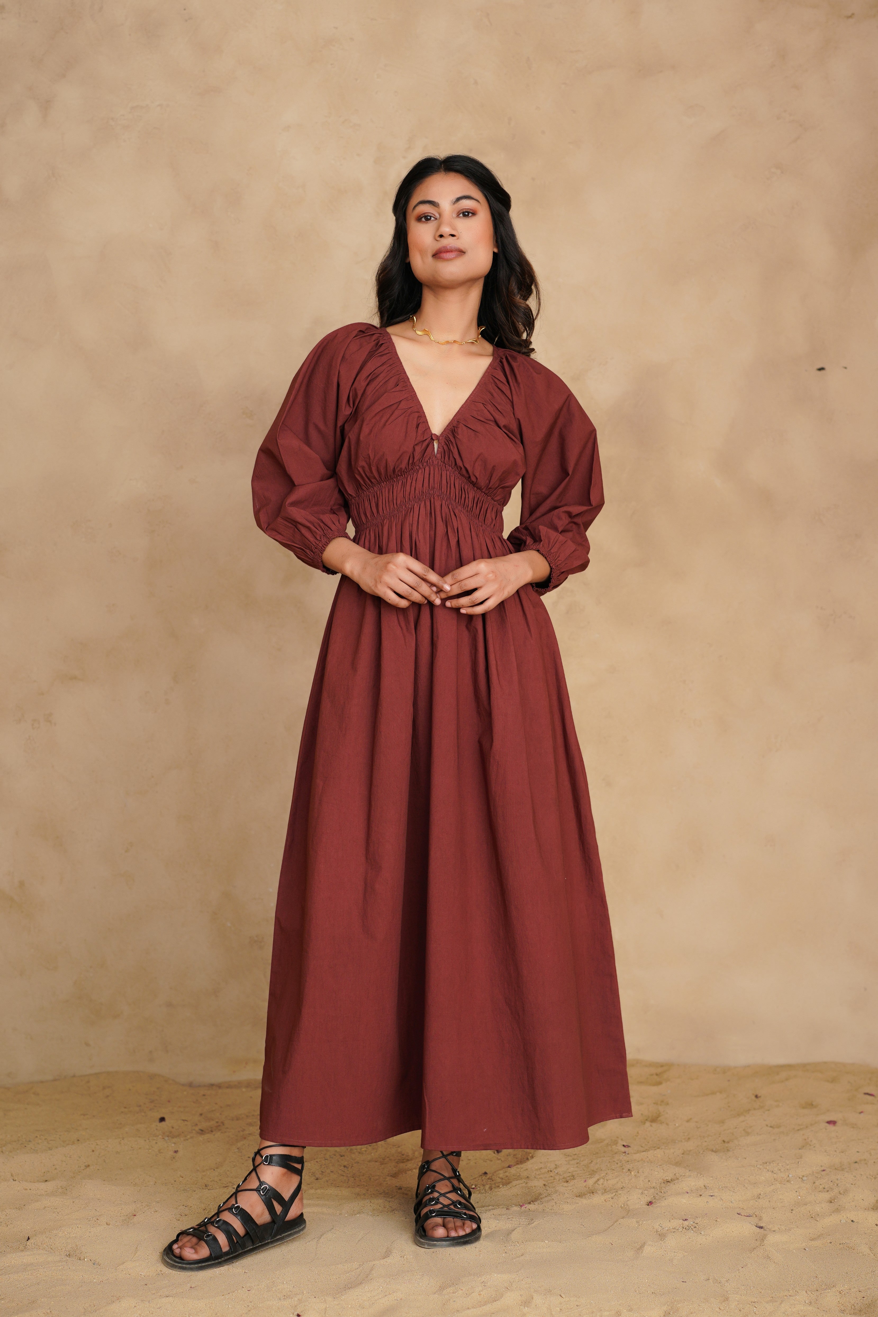 Mahogany Ecru Dress