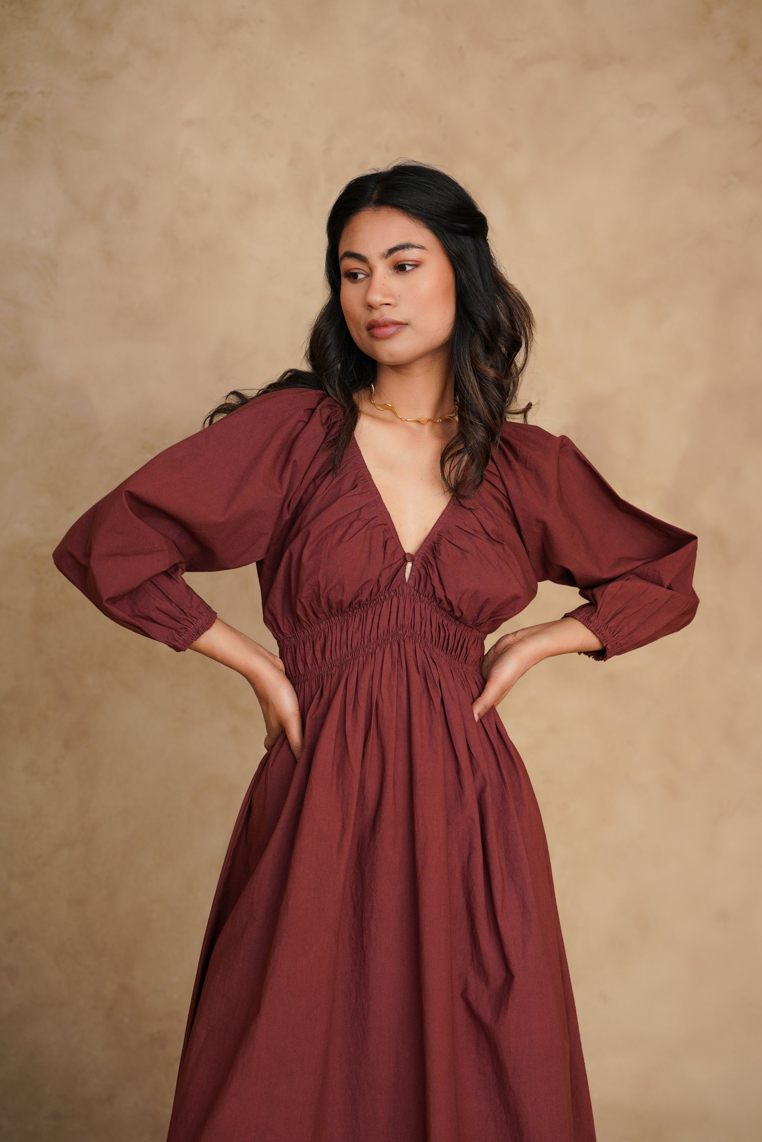 Mahogany Ecru Dress