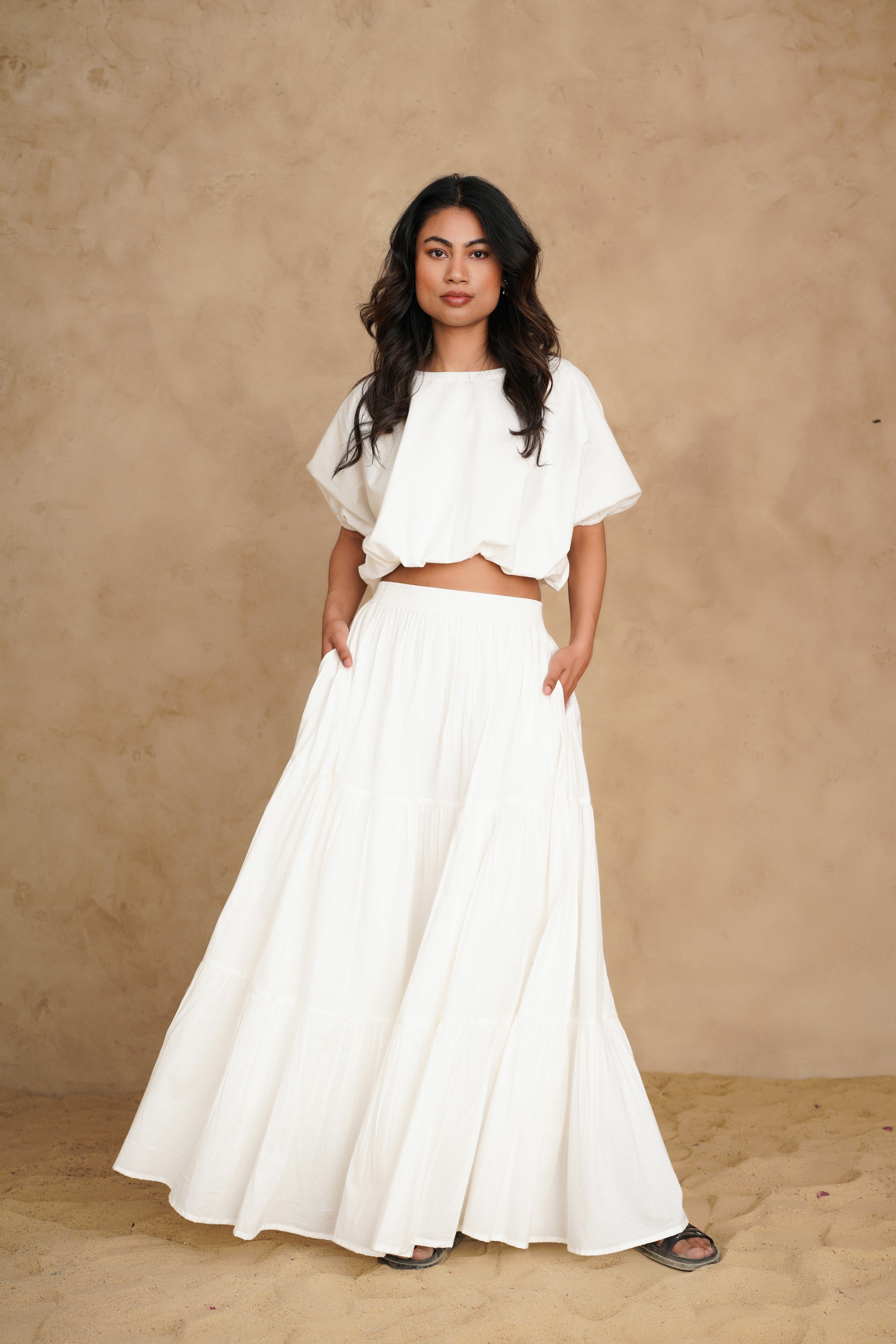 Blushing Pearl White Giza Set