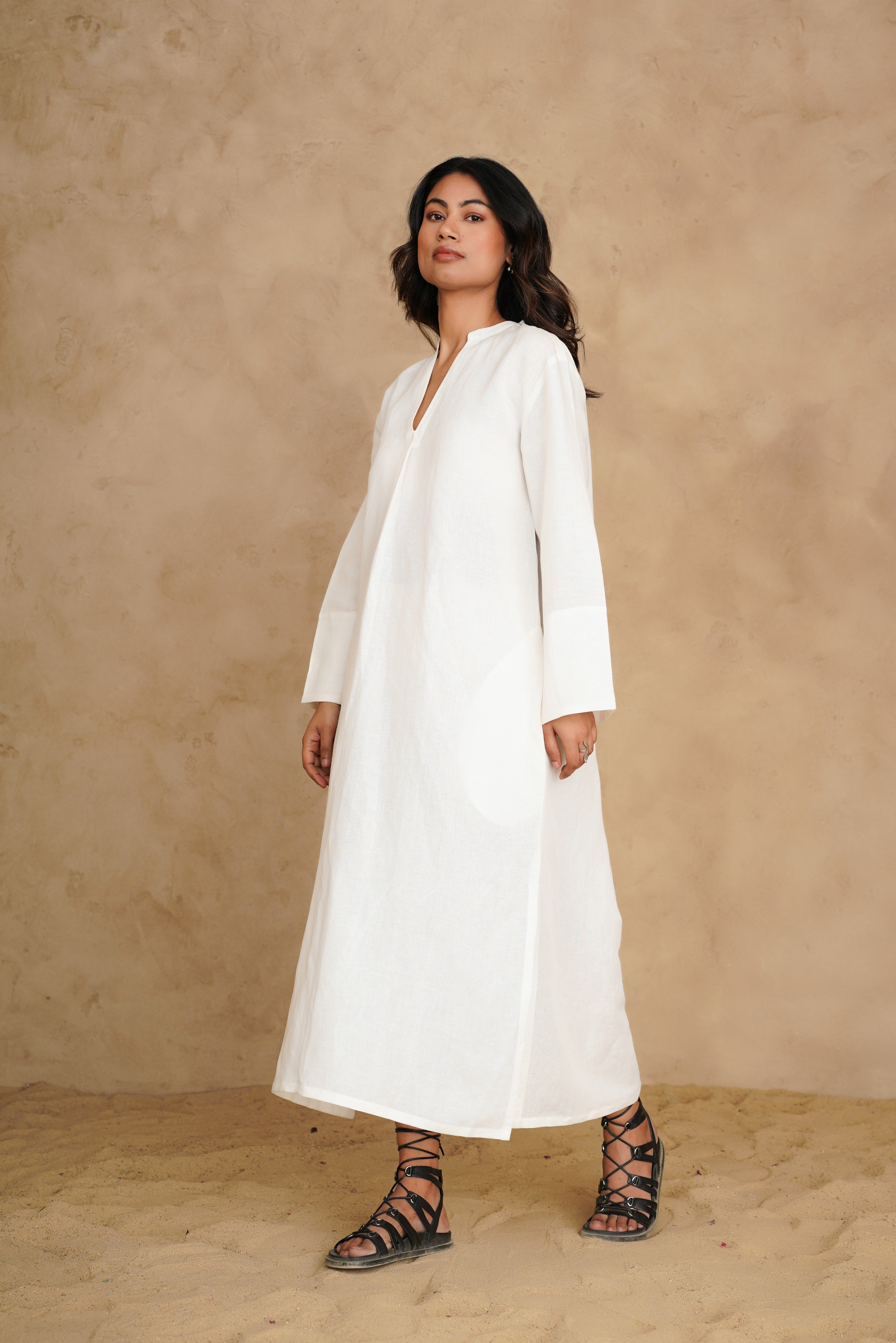 Blushing Pearl White Petra Dress