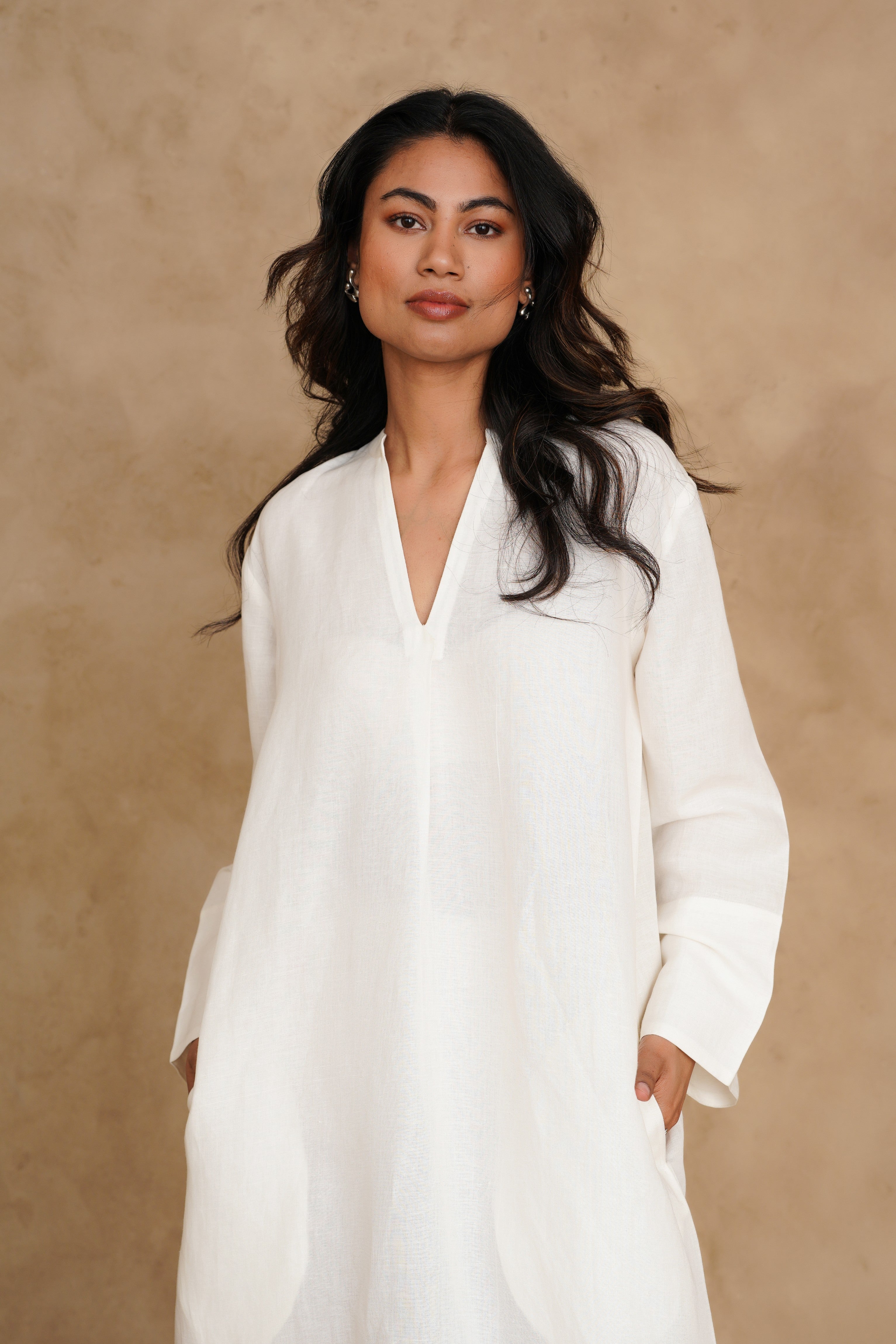 Blushing Pearl White Petra Dress