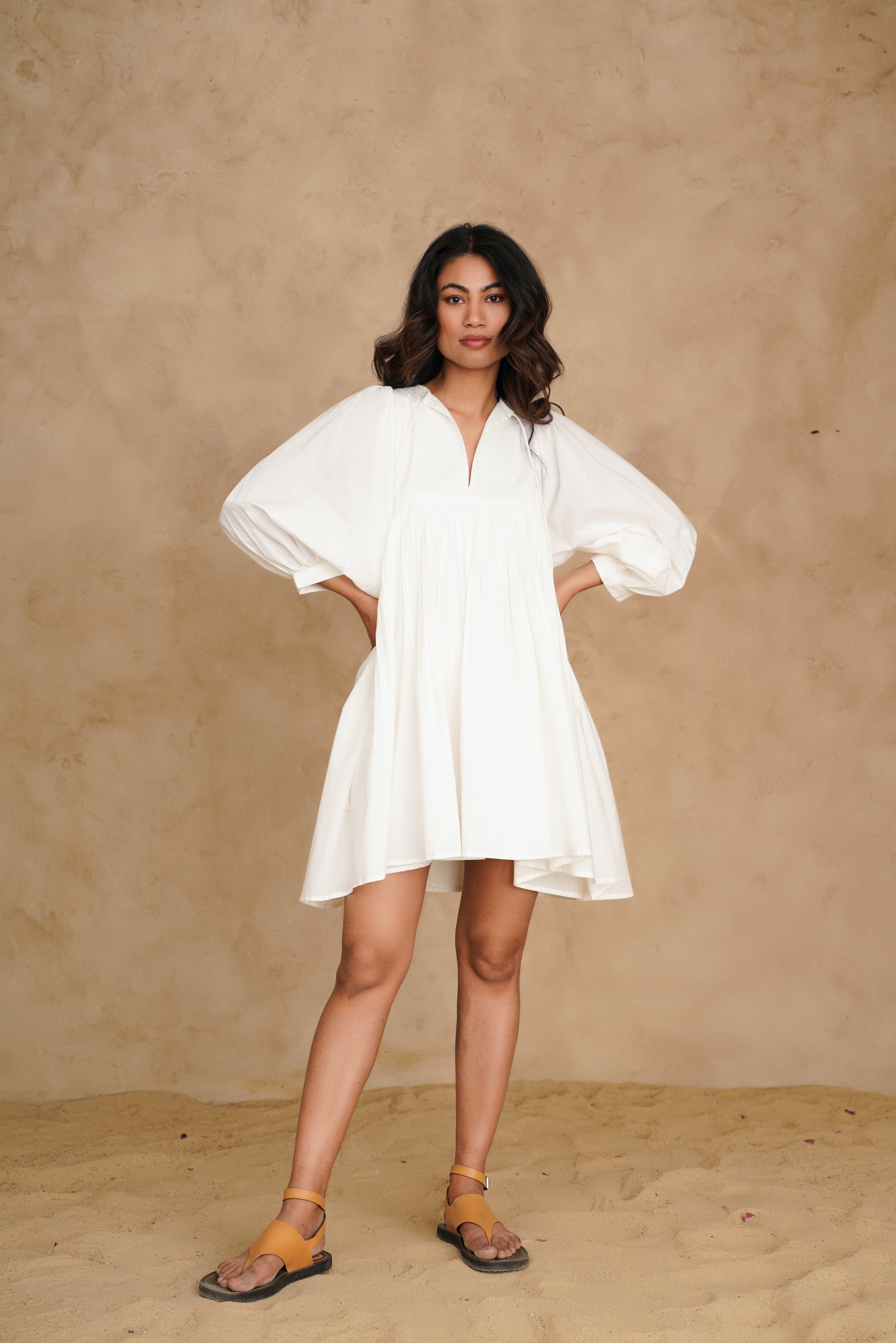 Blushing Pearl White Rooh Dress