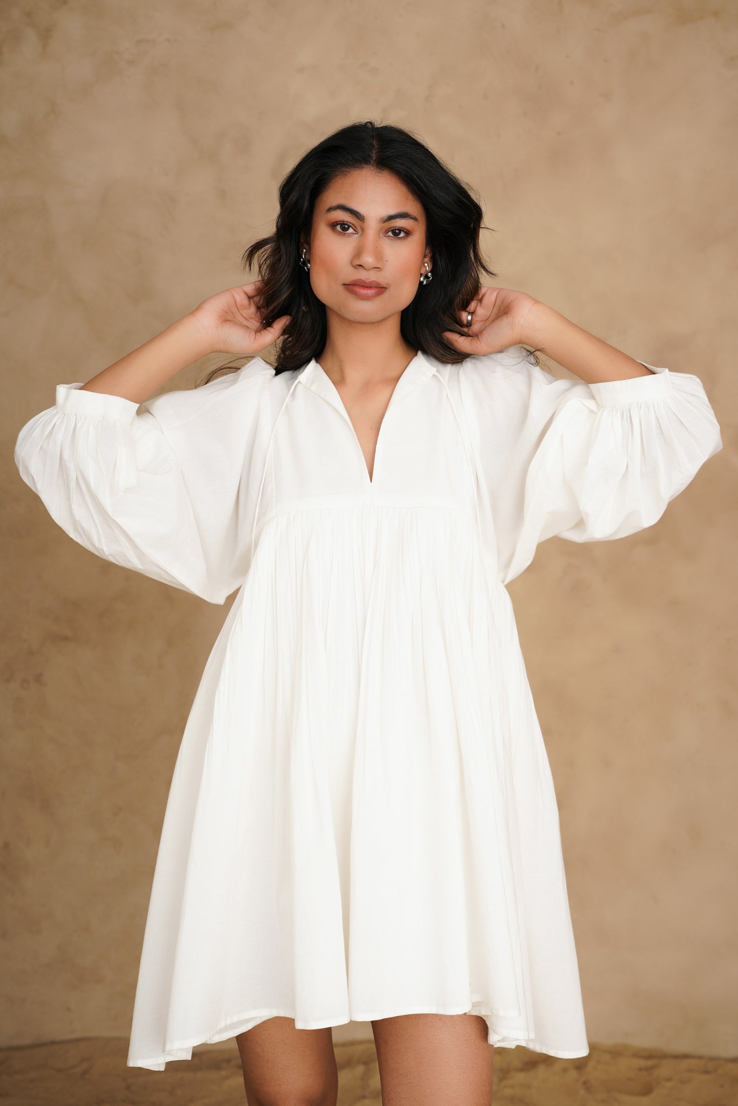 Blushing Pearl White Rooh Dress