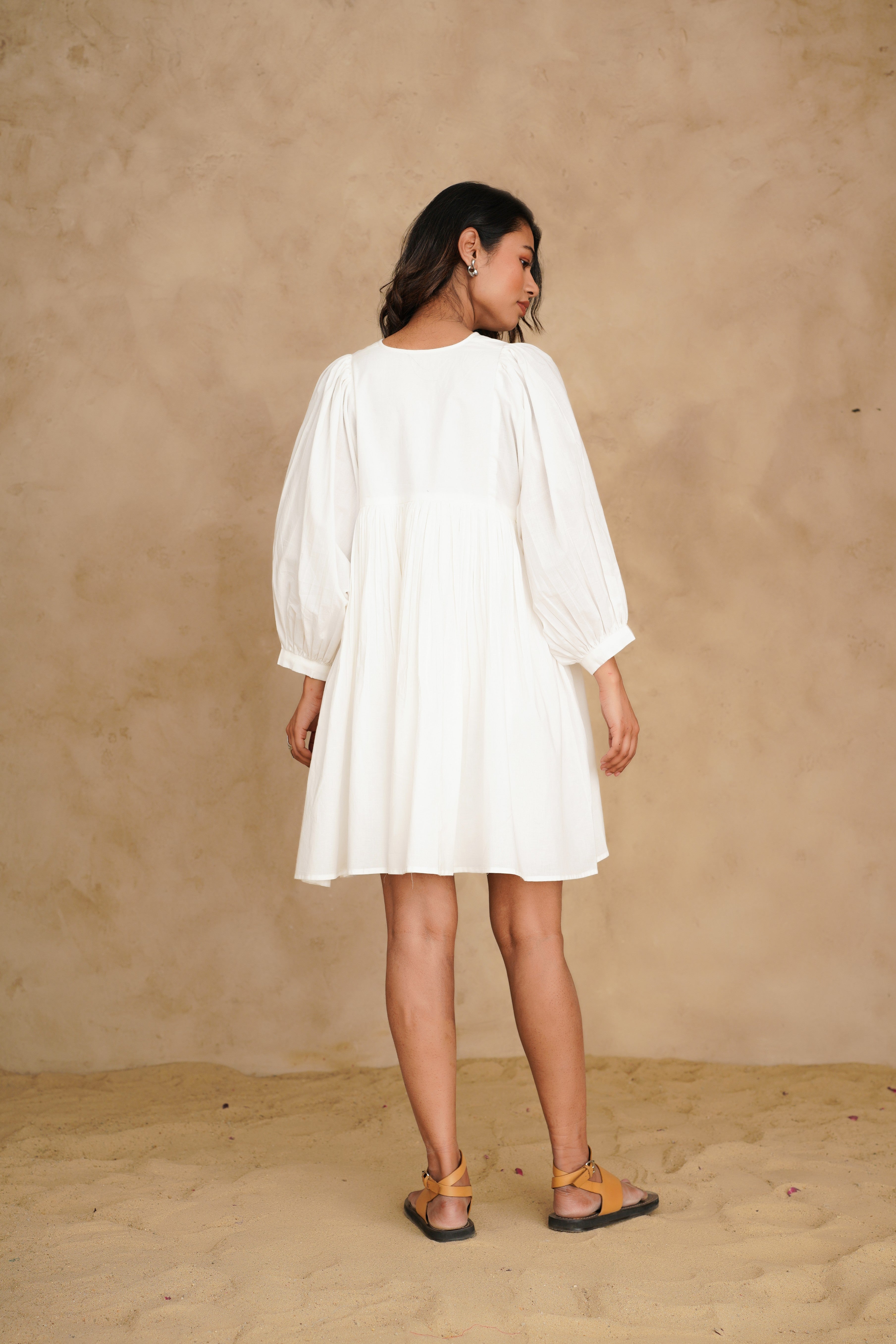 Blushing Pearl White Rooh Dress