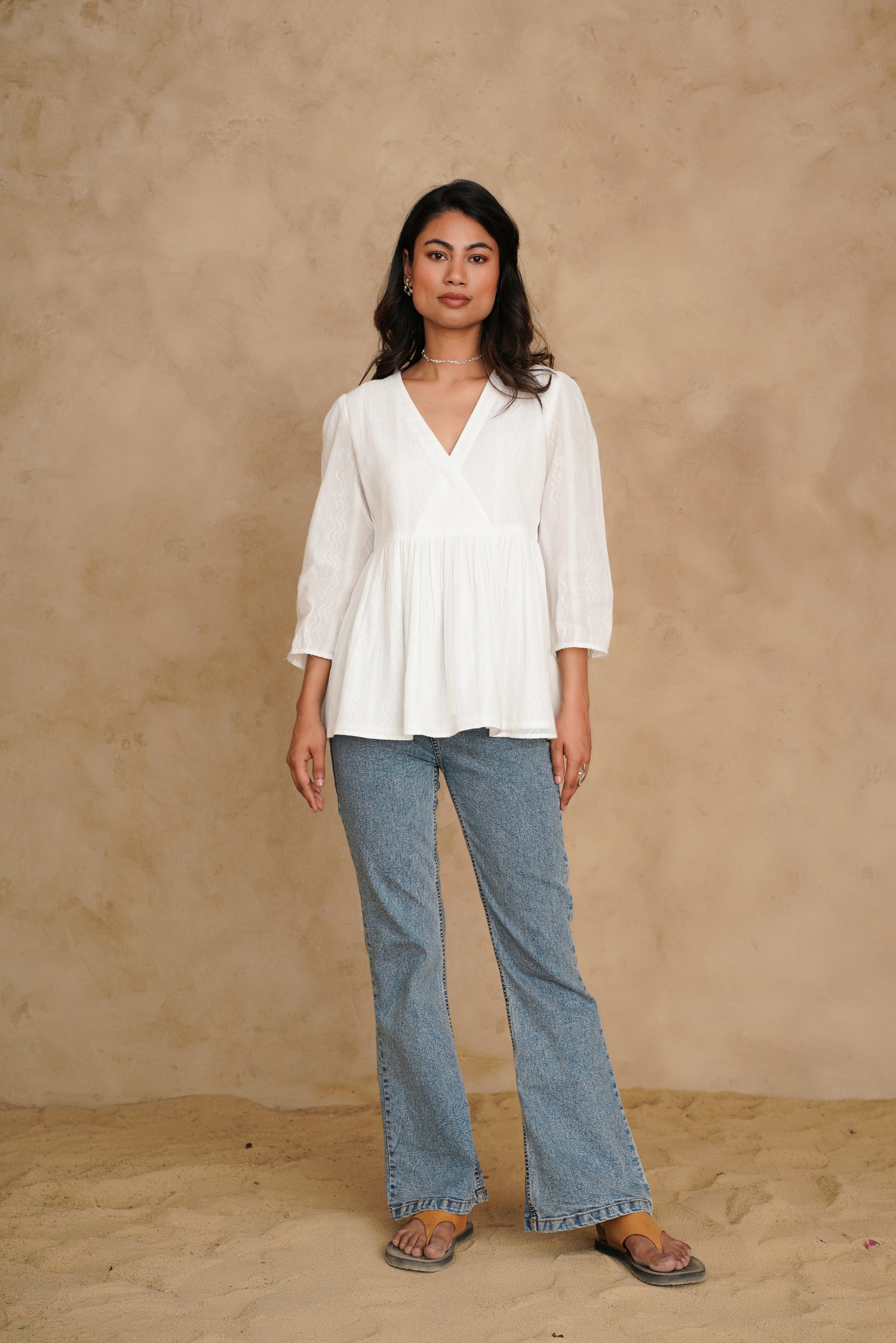 Blushing Pearl White Wisp Top