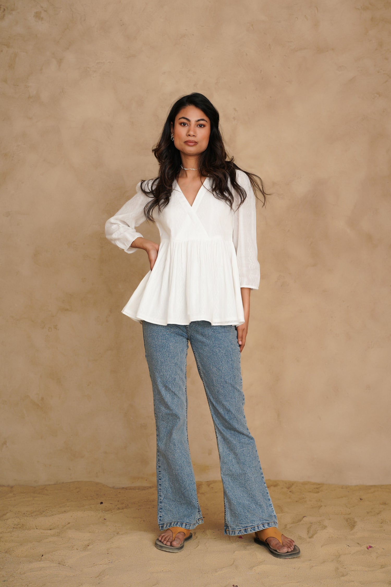 Blushing Pearl White Wisp Top