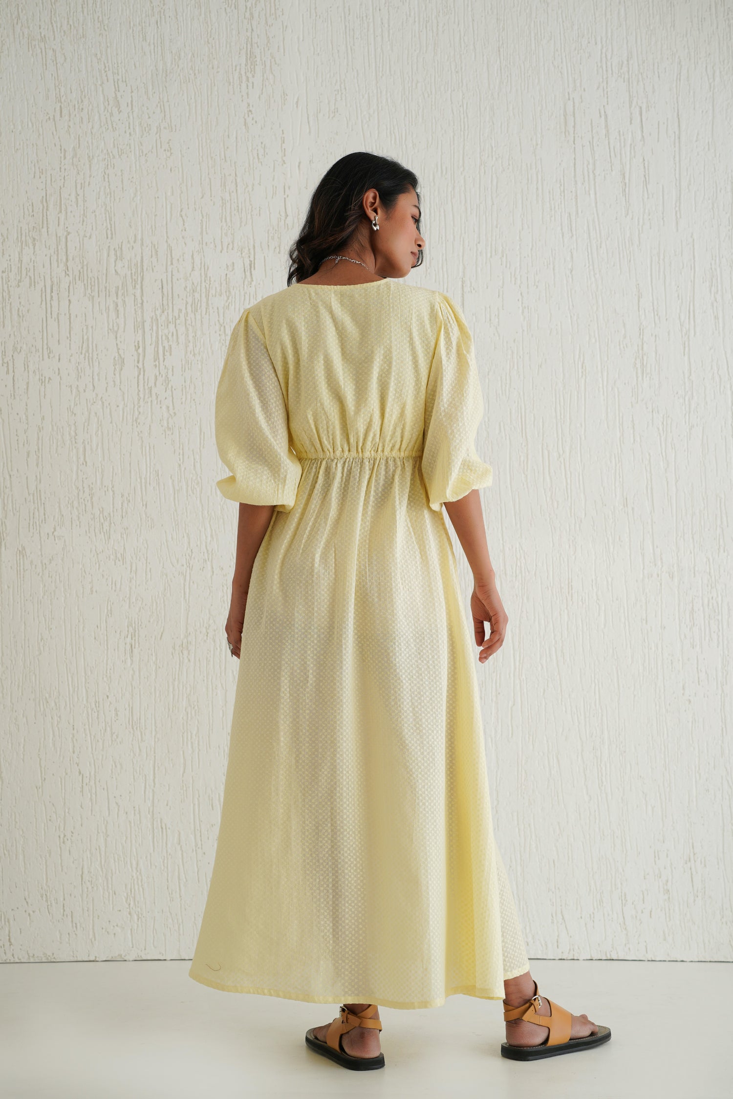 Butter Yellow Floe Dress