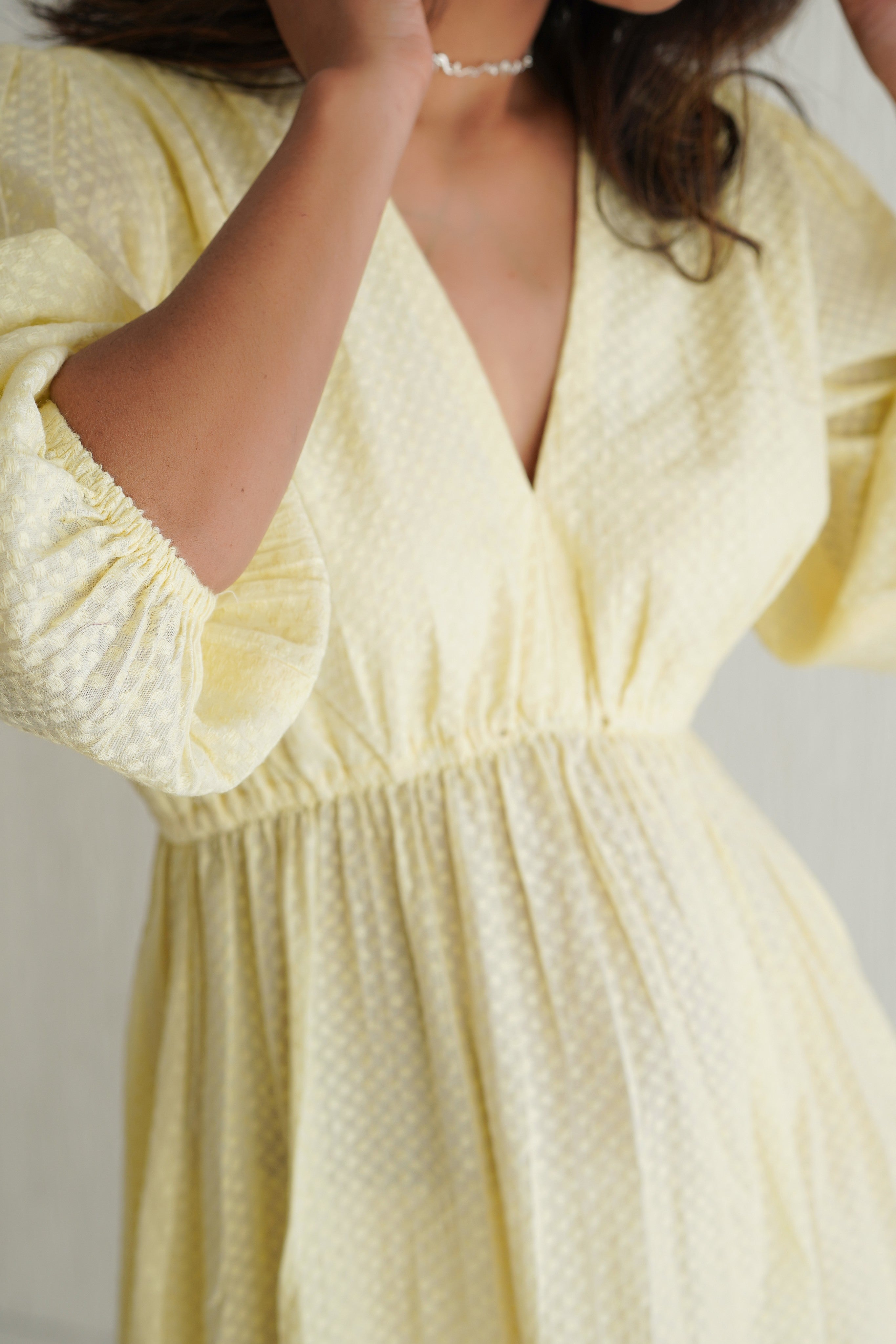 Butter Yellow Floe Dress