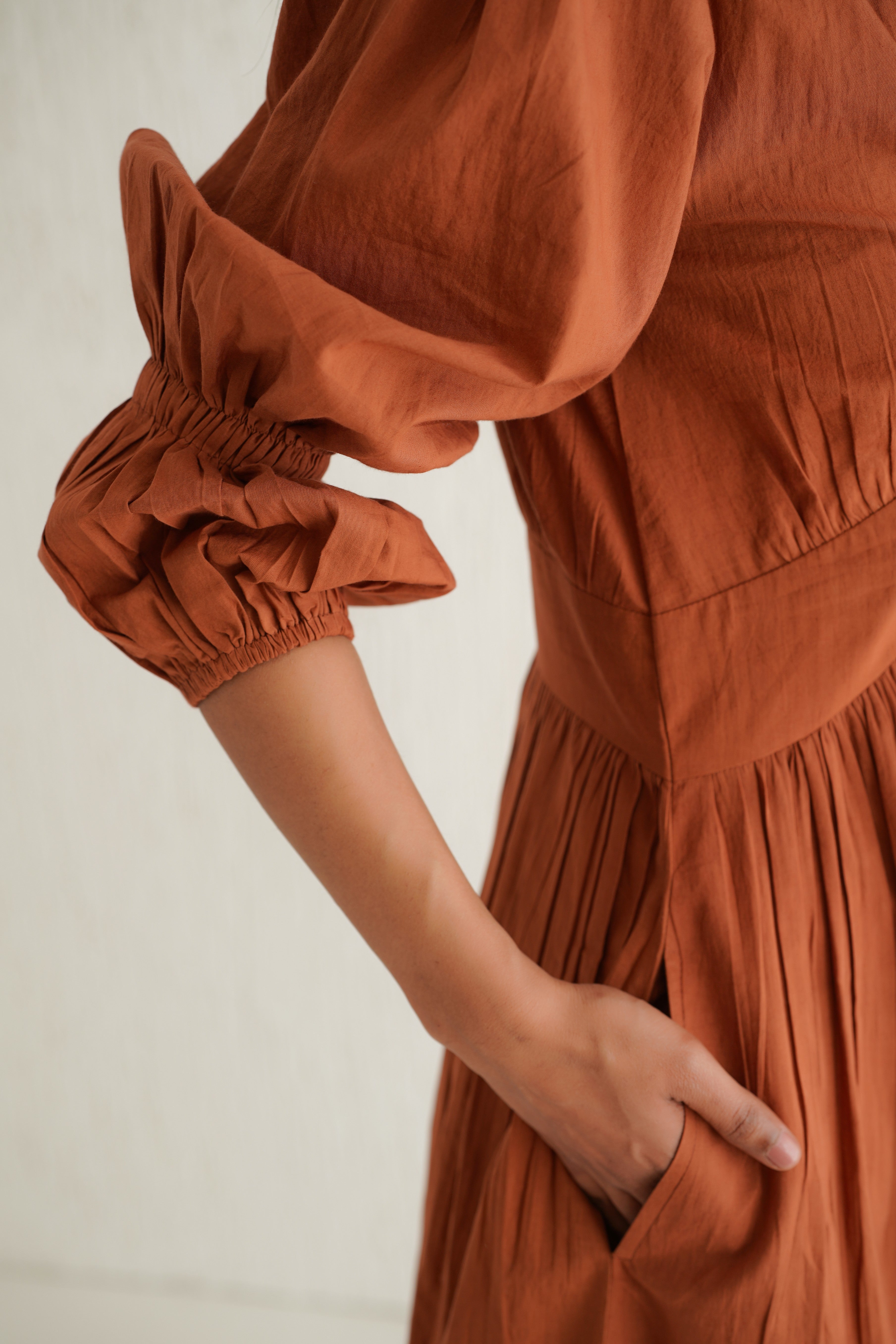 Burnt Toffee Tan Lucid Dress
