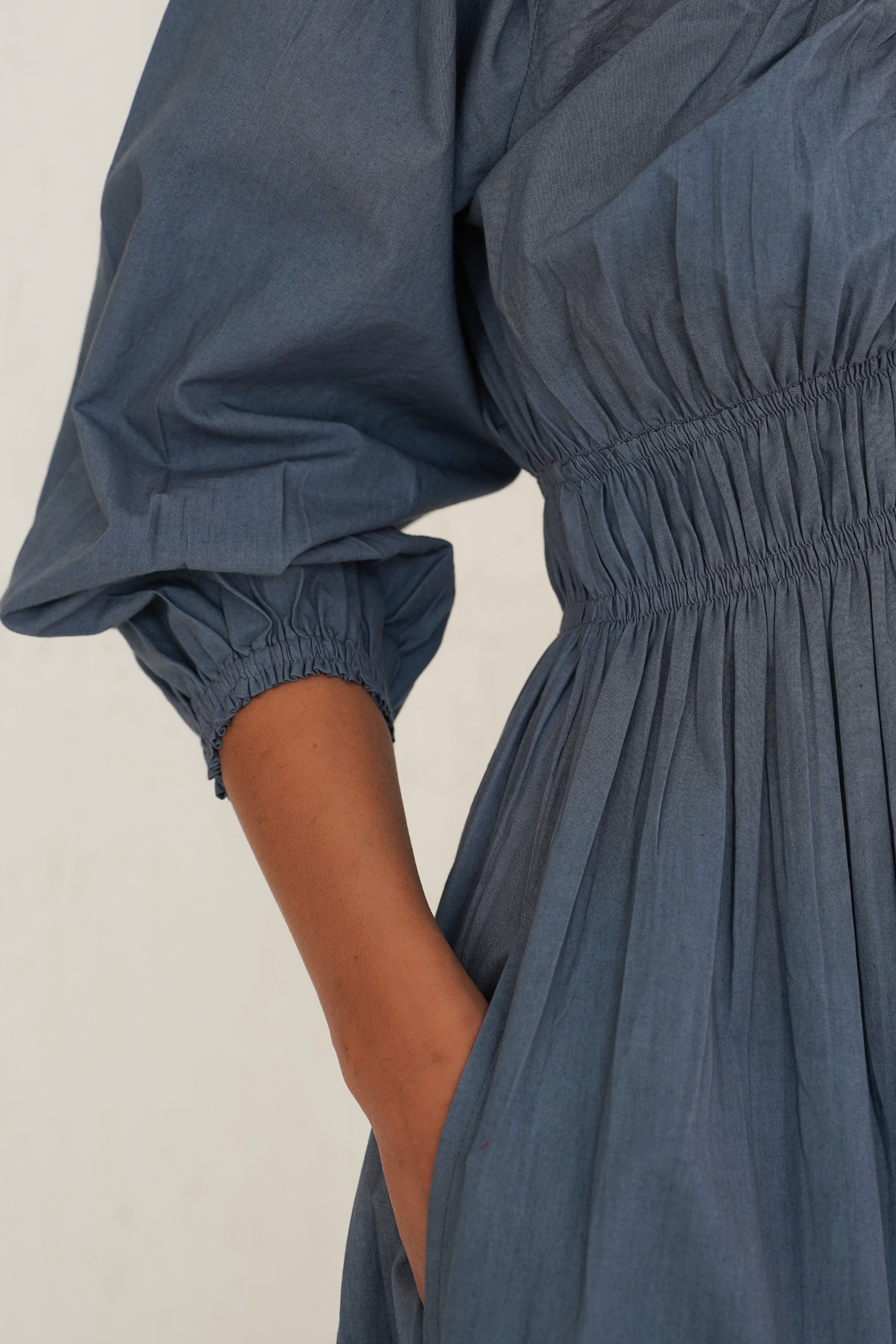 Piece of Sky Blue Ecru Dress