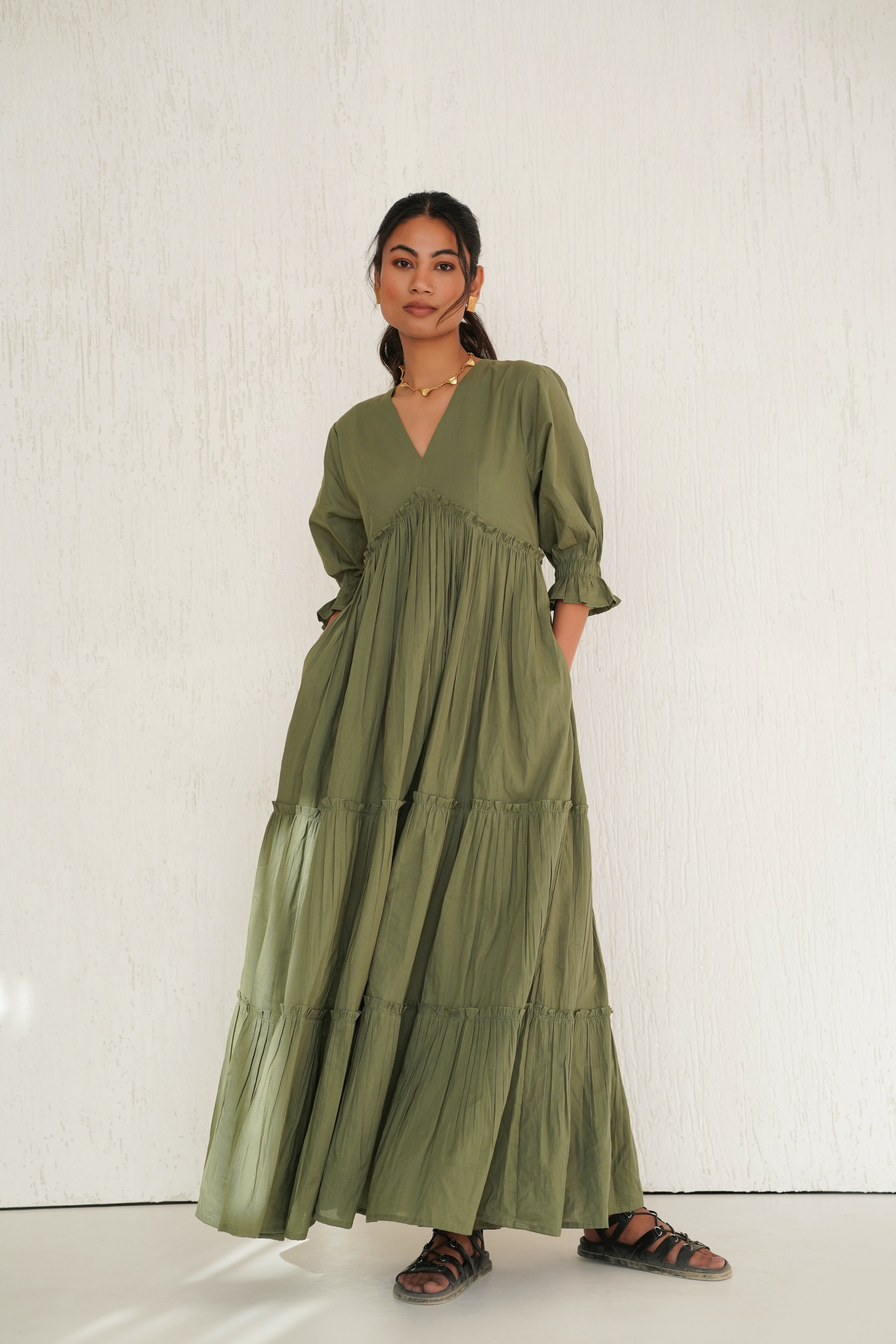 Bayleaf Green Vayu Dress