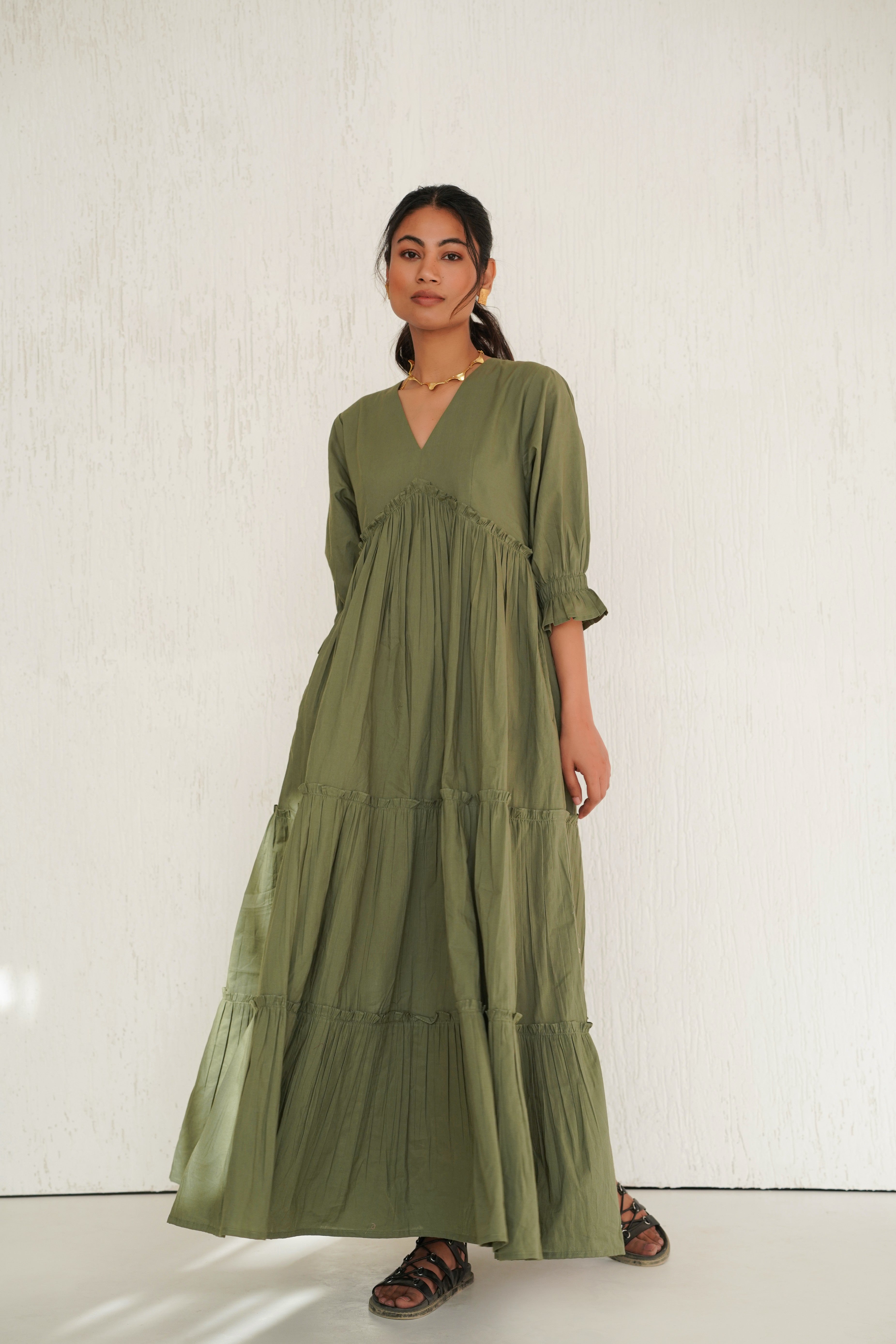 Bayleaf Green Vayu Dress