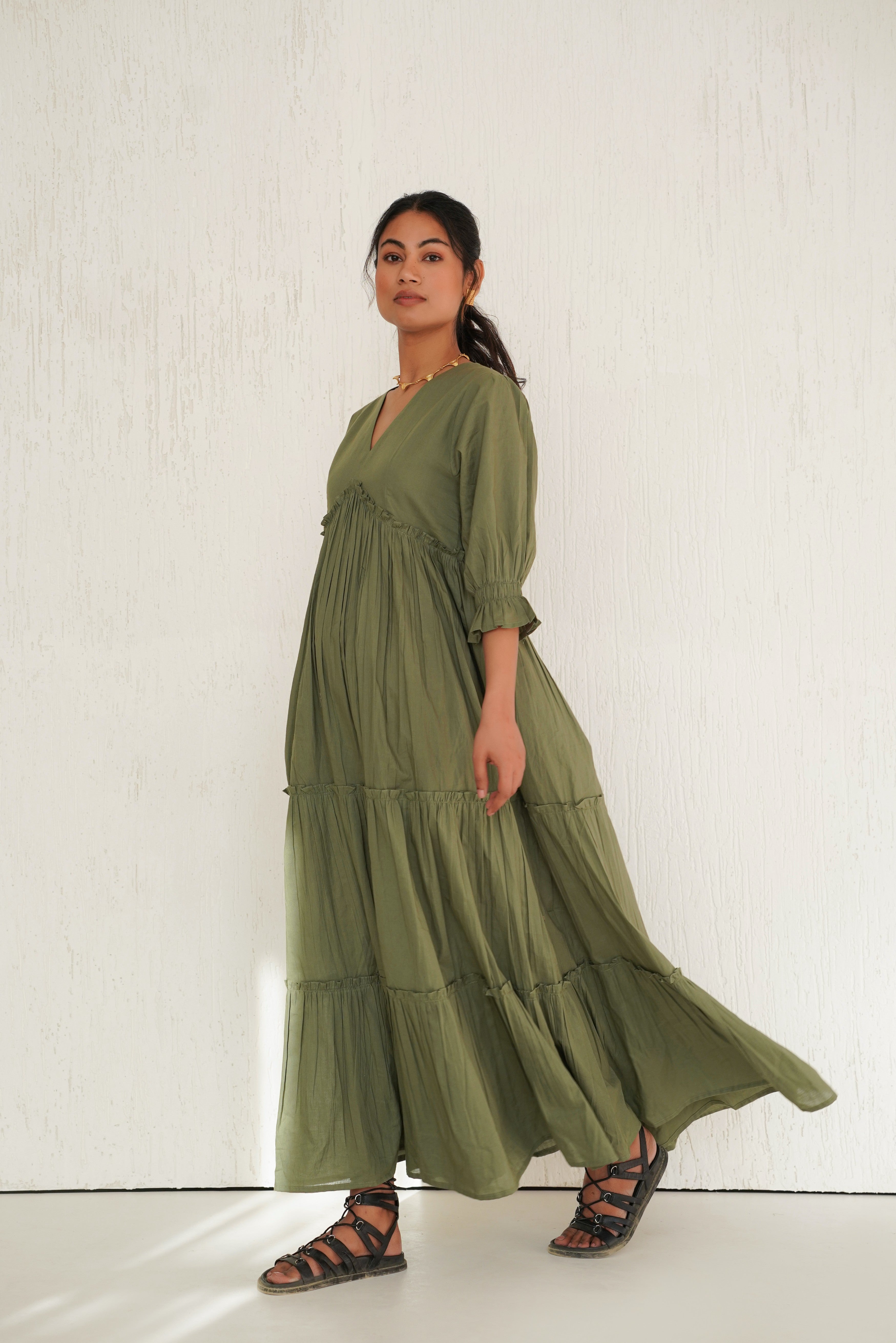 Bayleaf Green Vayu Dress