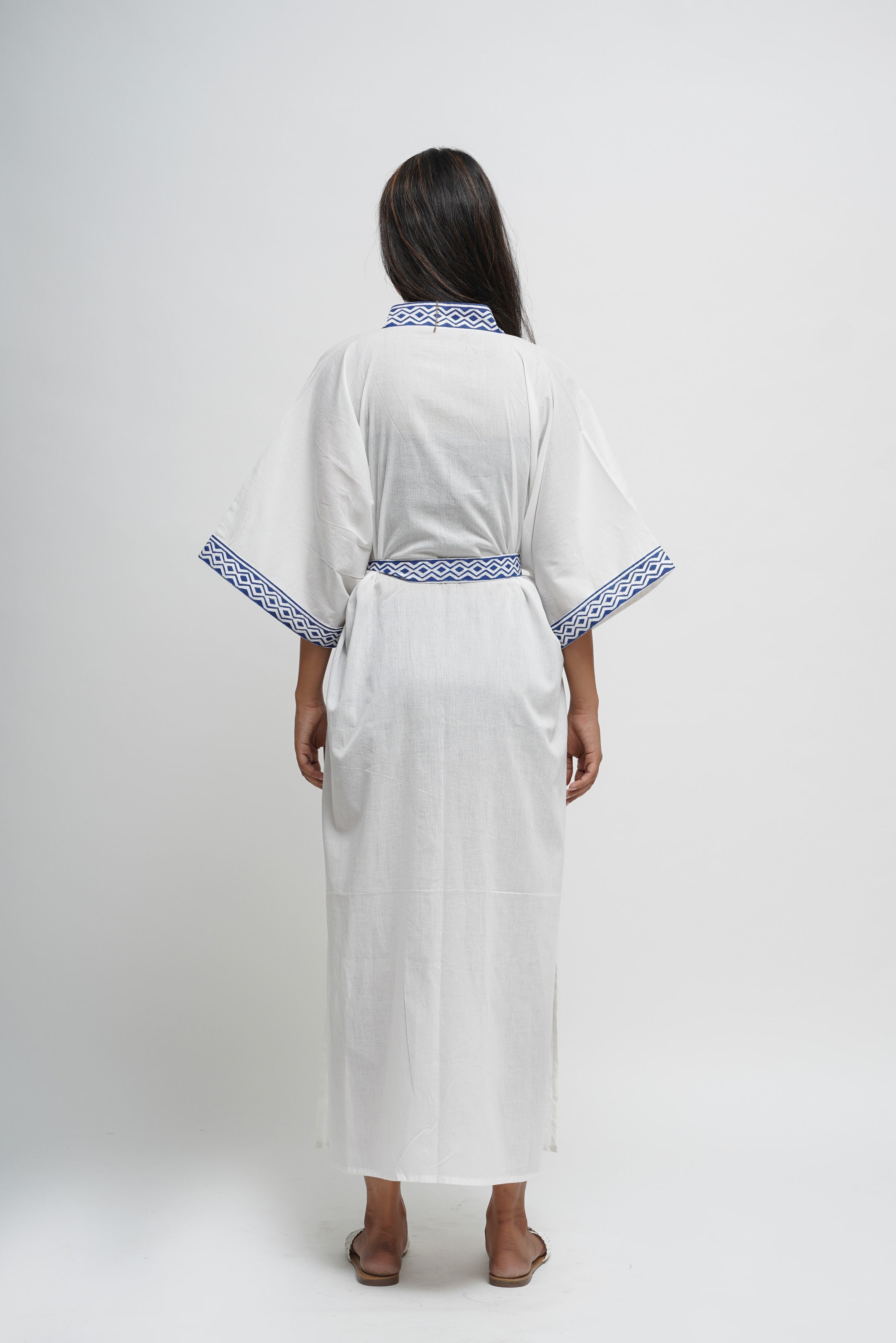 Blushing Pearl White Nightfall Kaftan