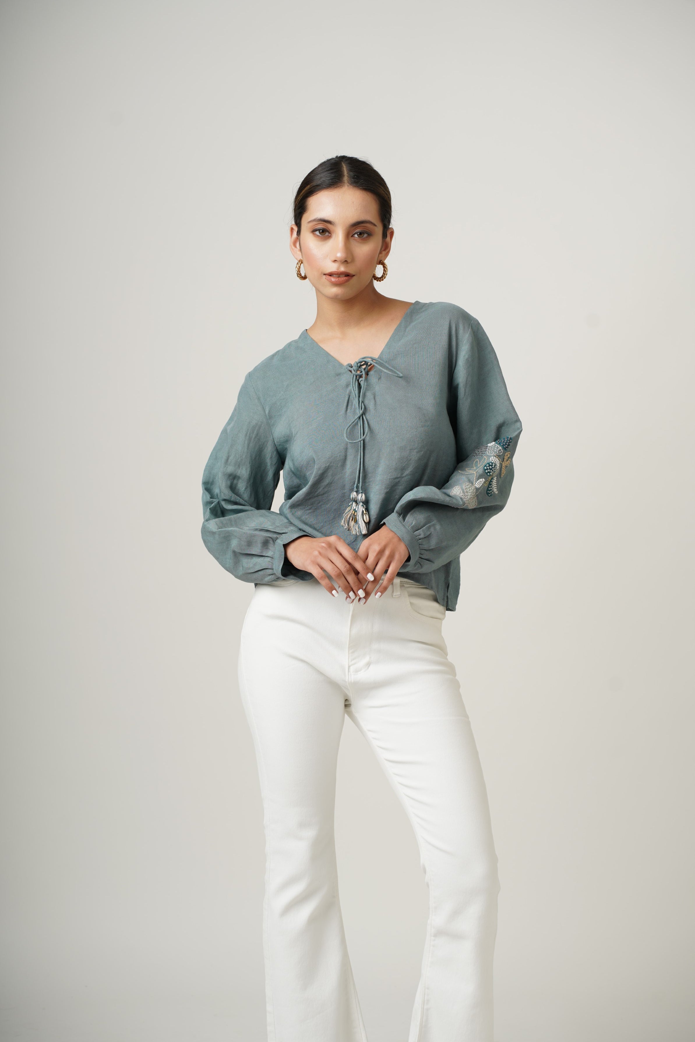 Terra Luna Blue Frida Top