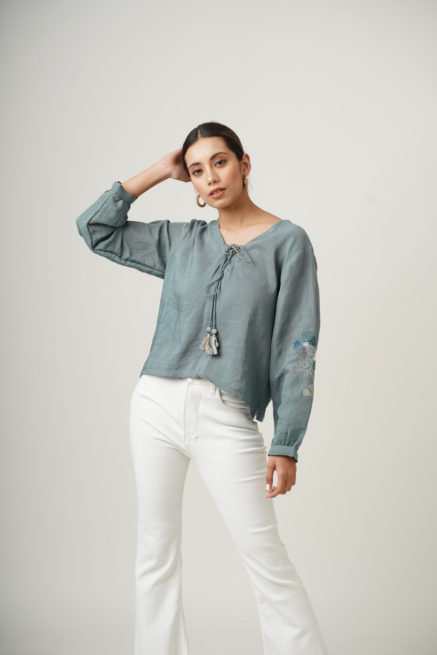 Terra Luna Blue Frida Top