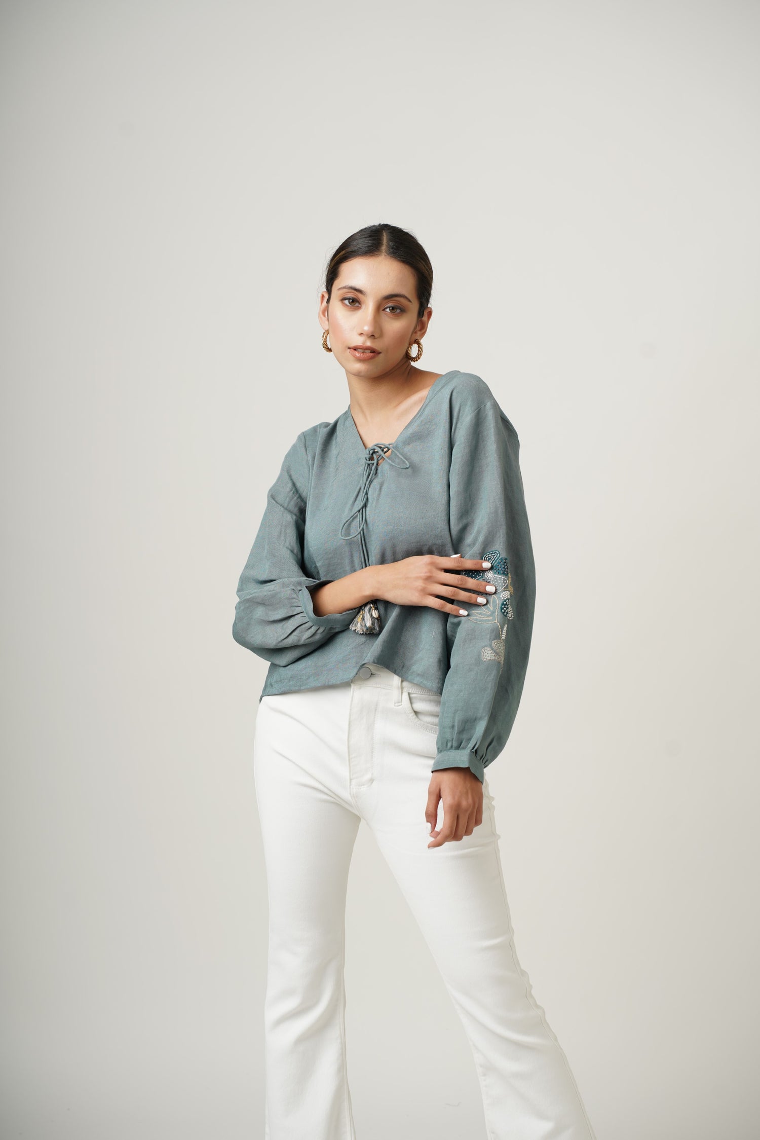 Terra Luna Blue Frida Top