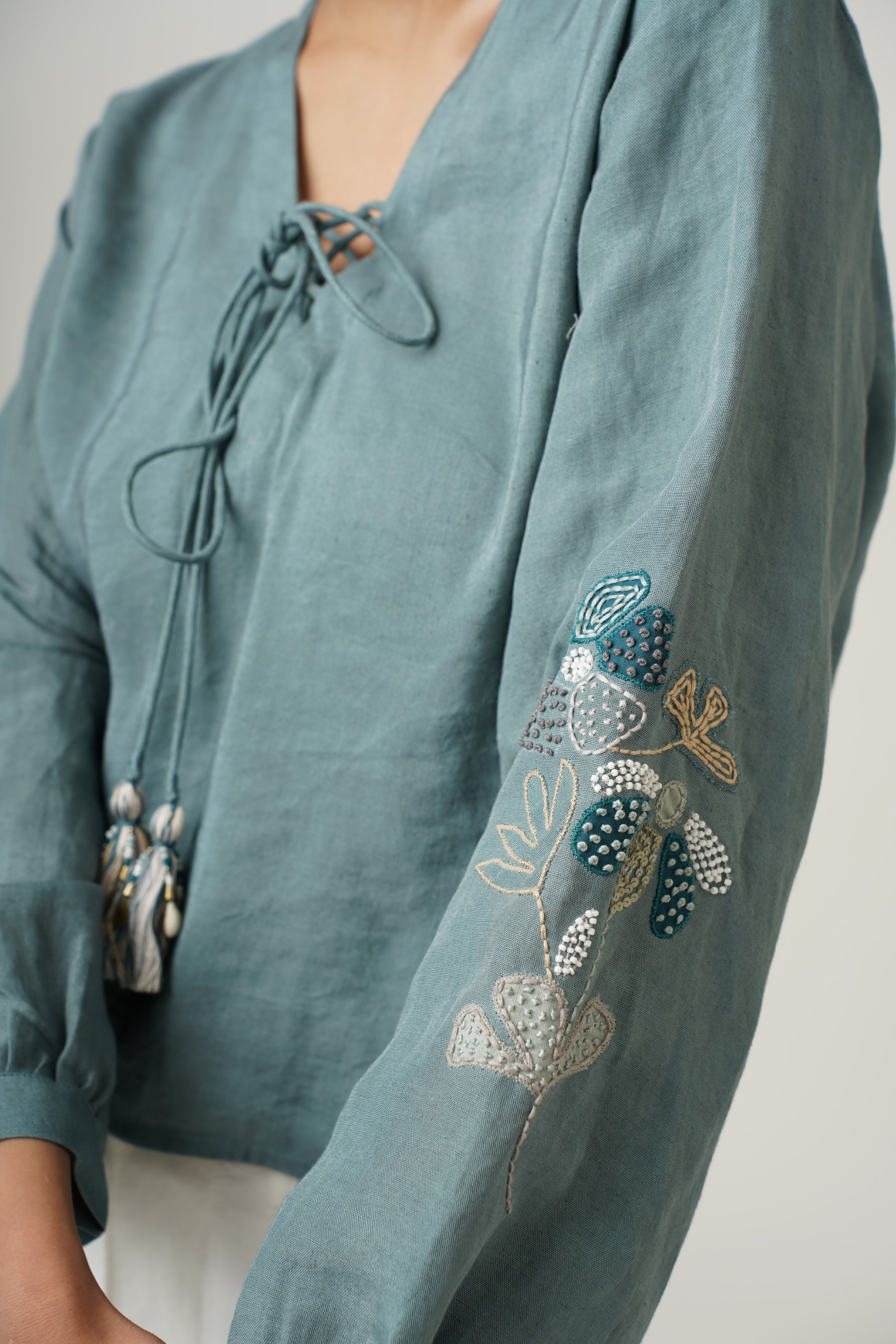 Terra Luna Blue Frida Top