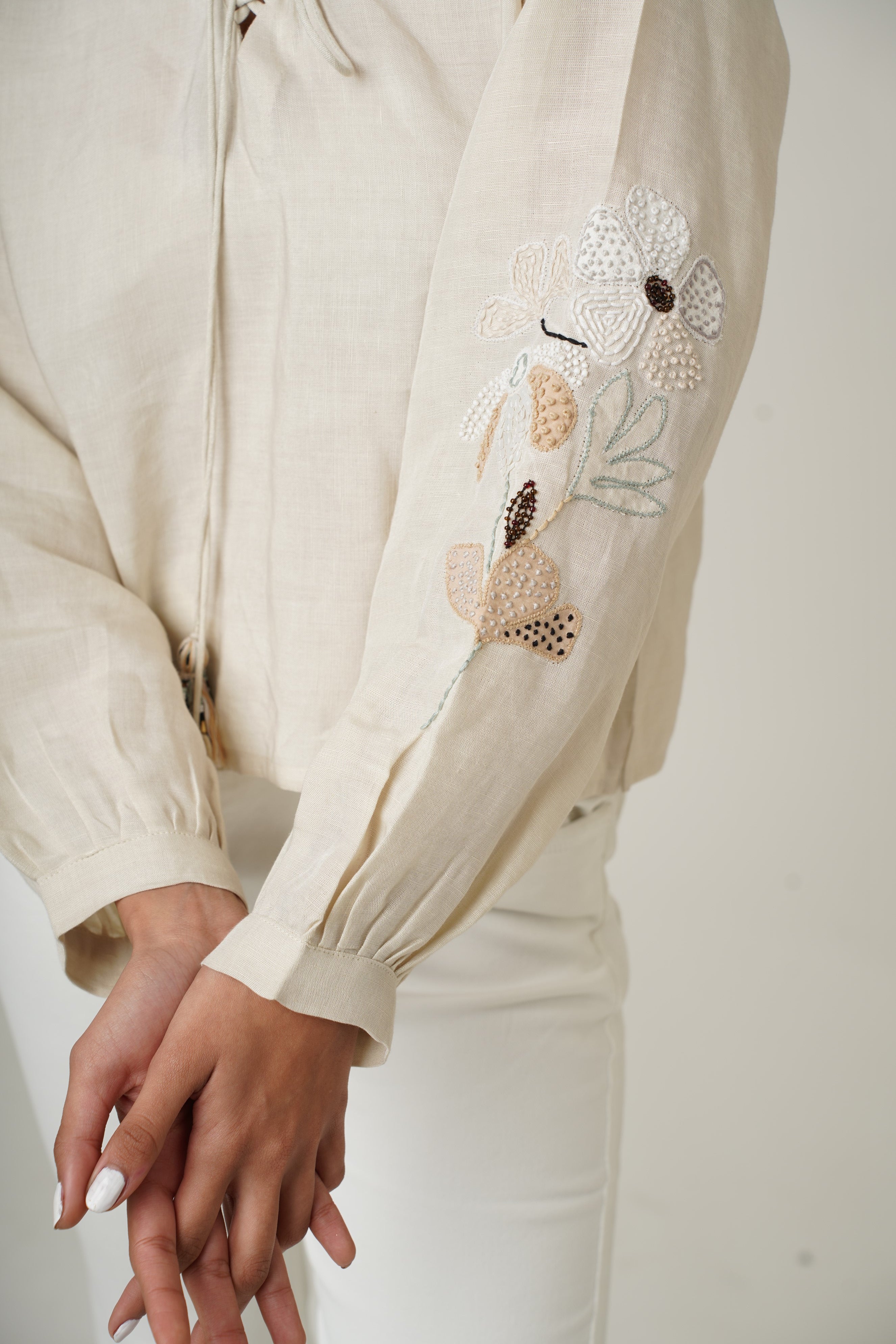 Mushroom White Frida Top