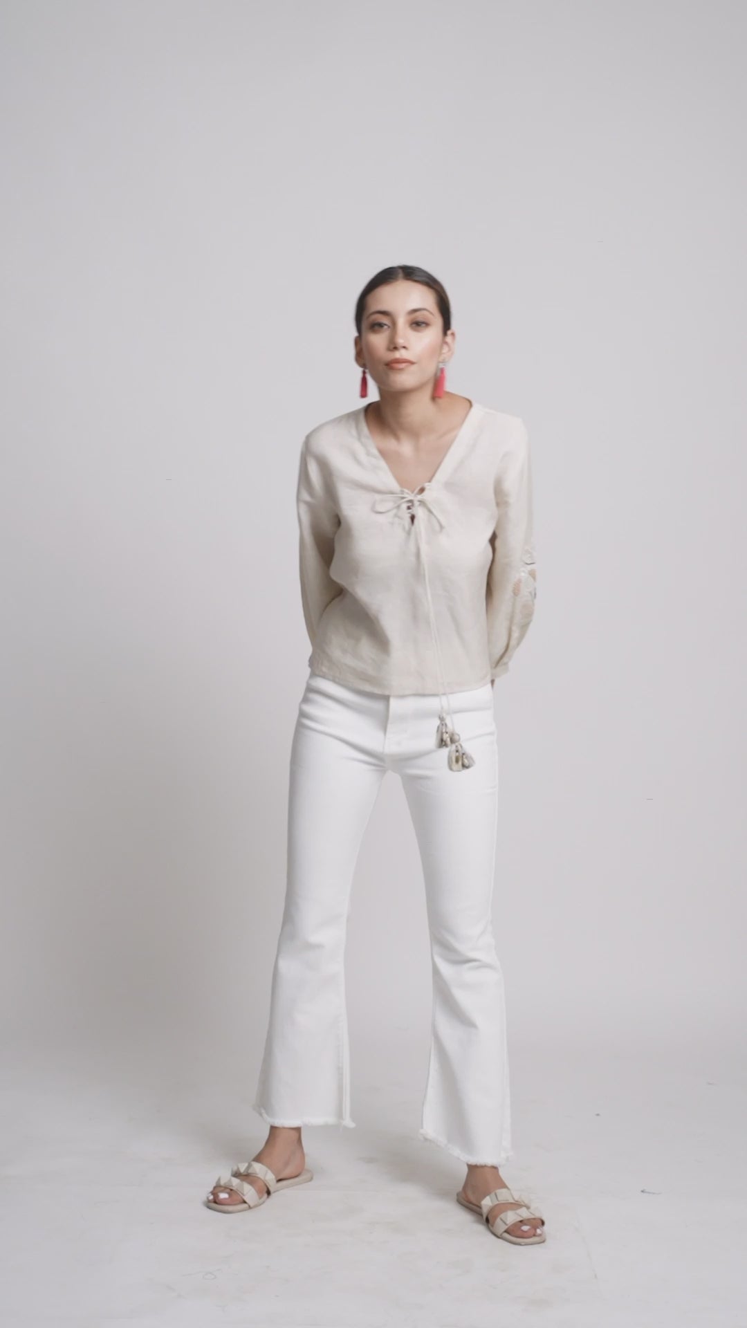 Mushroom White Frida Top