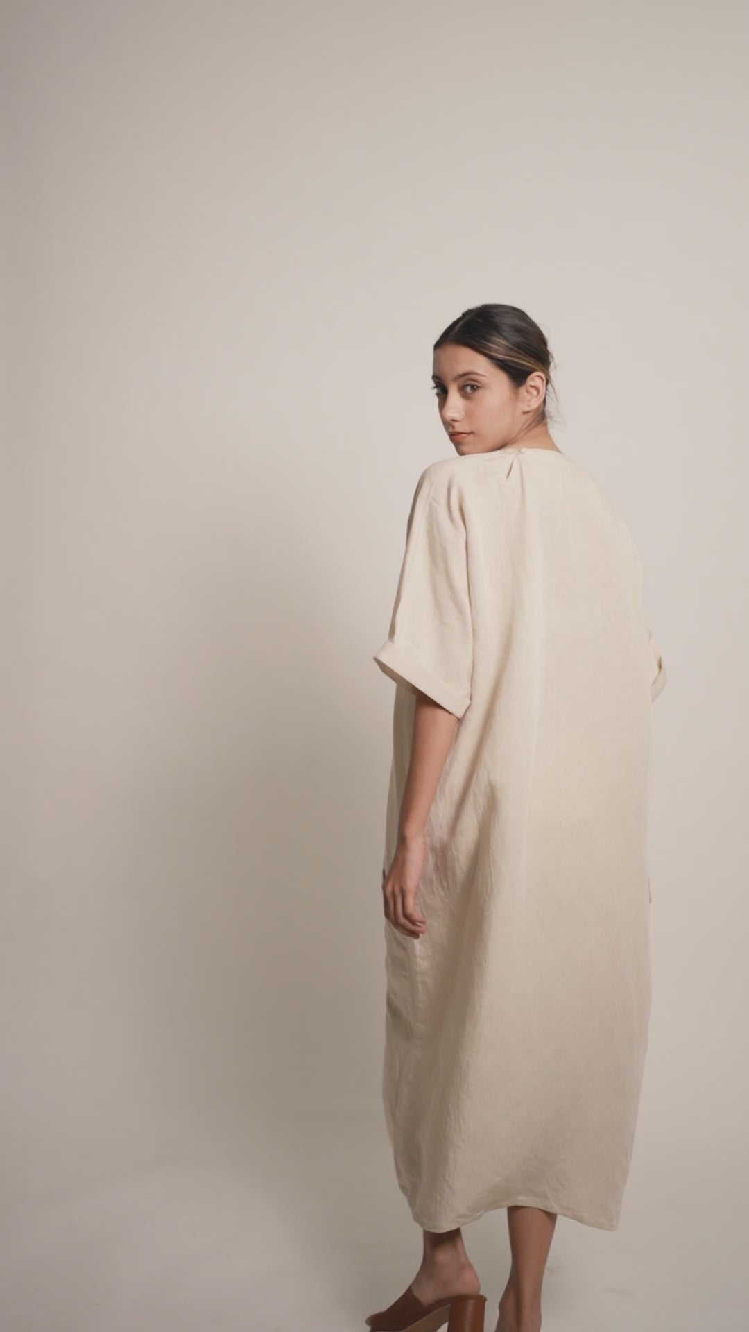 Mushroom White Baba Dress