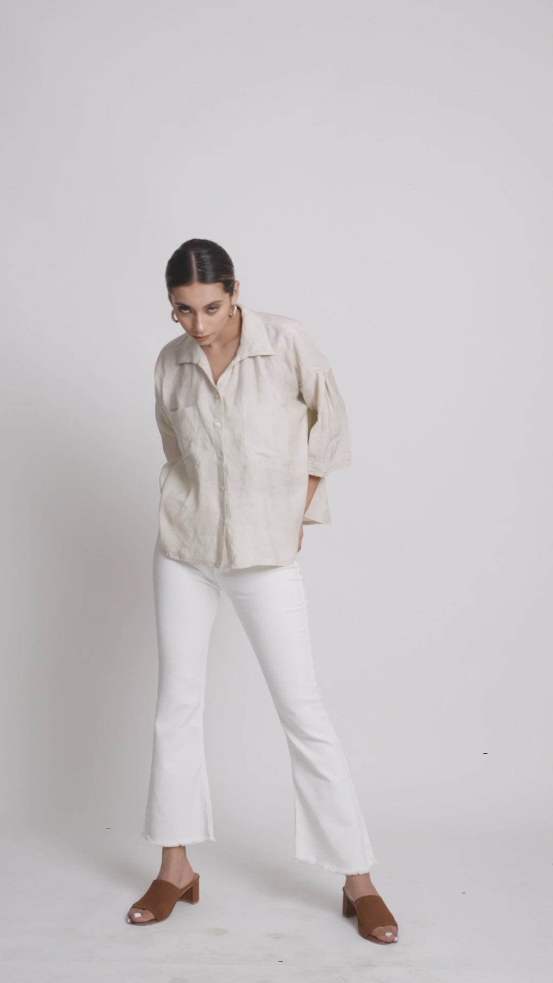 Mushroom White Dina Shirt
