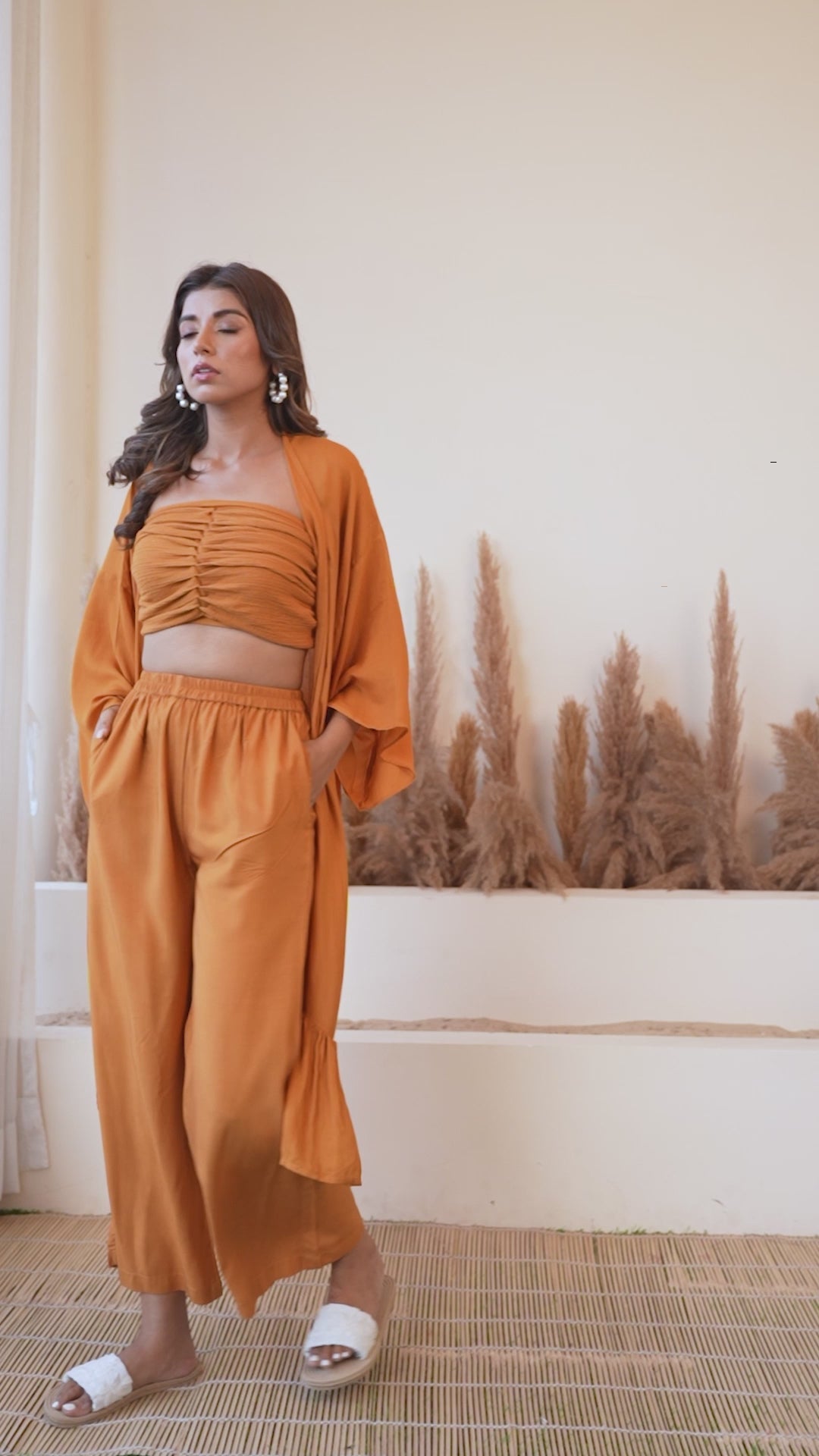 Ochre Rabat Set with Shrug