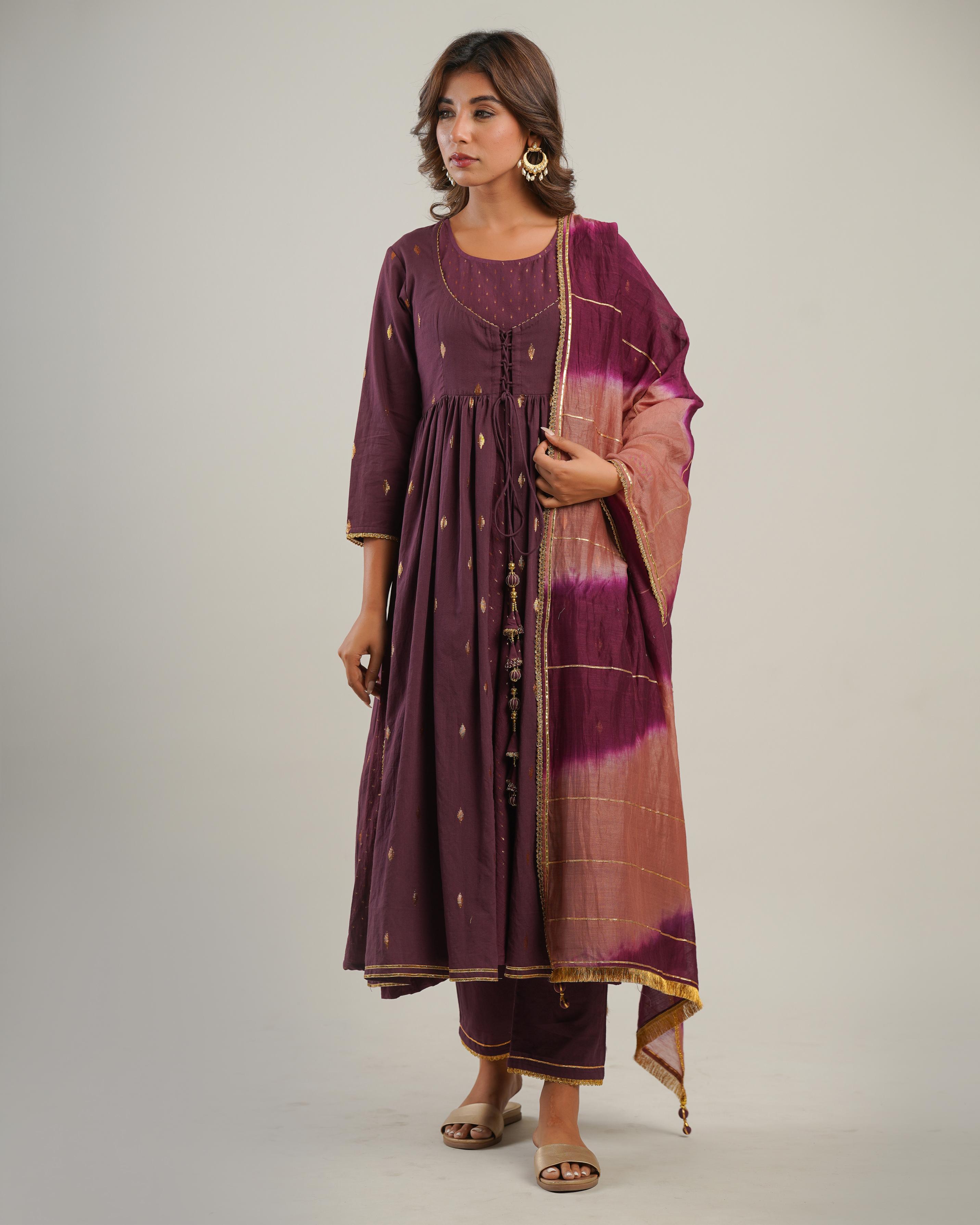 Majestic Purple Mastani with Dupatta