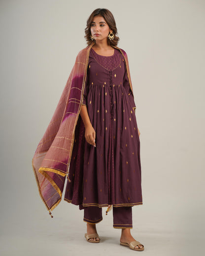 Majestic Purple Mastani with Dupatta