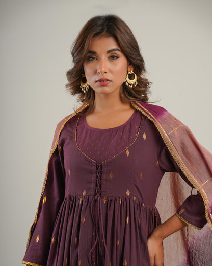 Majestic Purple Mastani with Dupatta