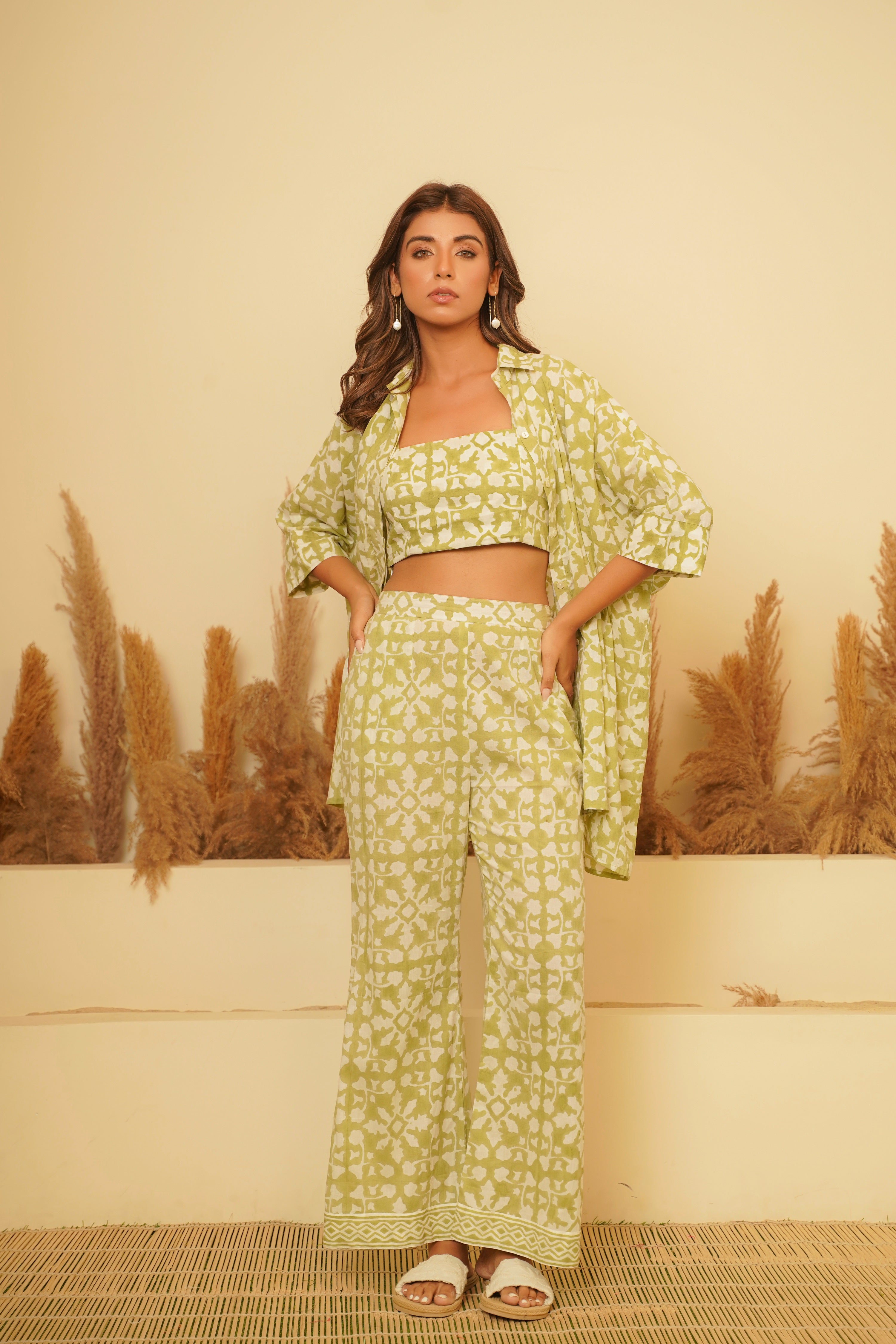 Spring Grass Bloom Co-ord with Bralette