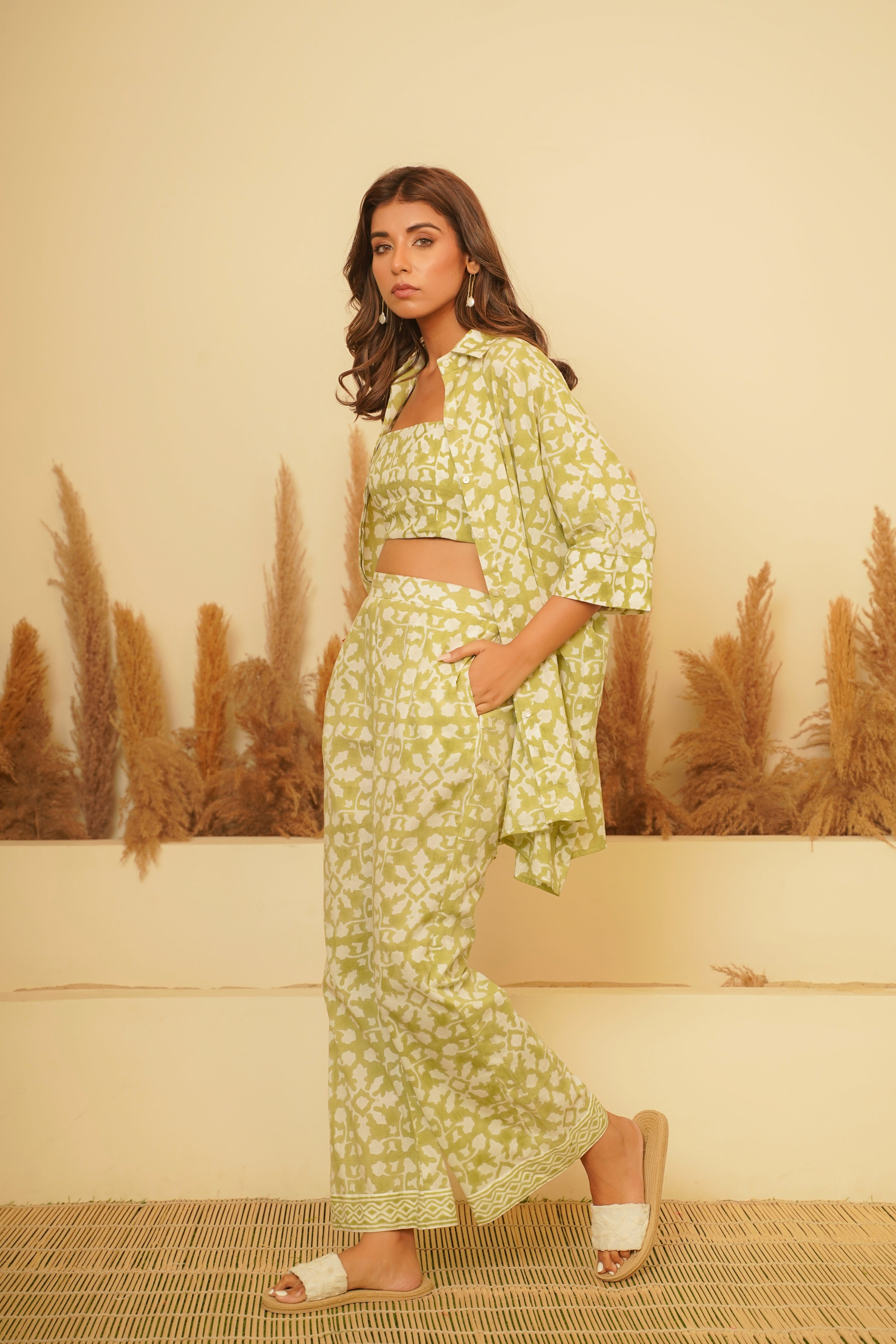 Spring Grass Bloom Co-ord with Bralette