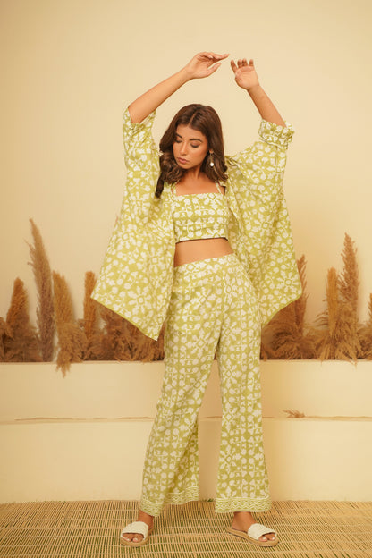 Spring Grass Bloom Co-ord with Bralette