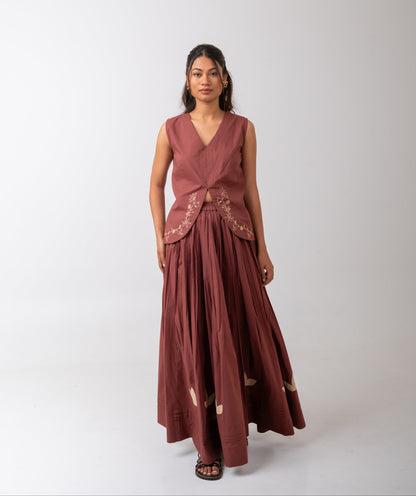 Mahogany Tulsi Skirt &amp; Top