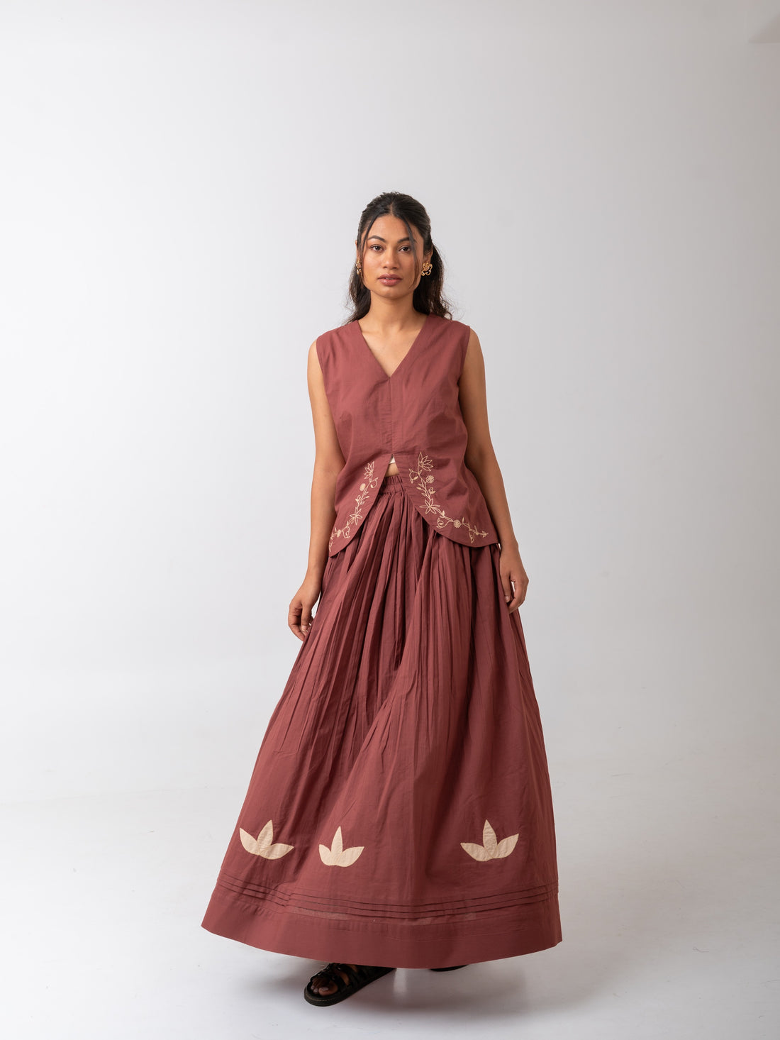 Mahogany Tulsi Skirt &amp; Top