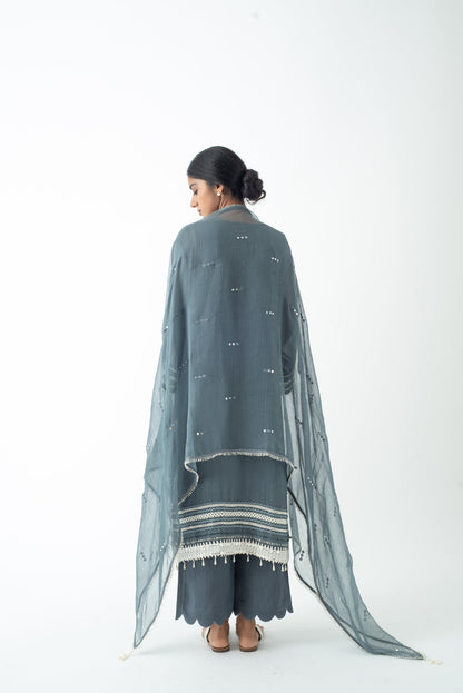 Dusk Cloud Choga Set with Dupatta