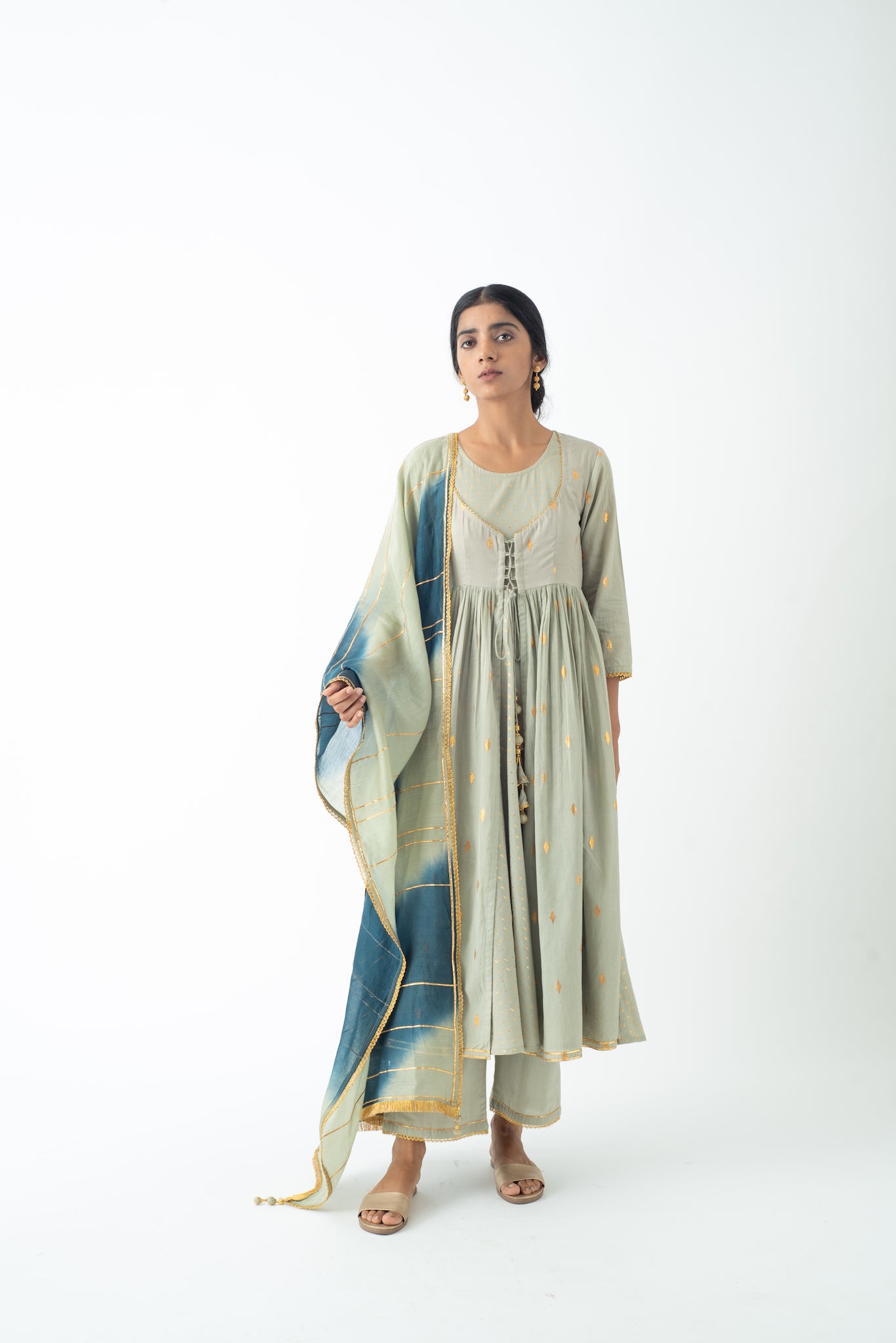 Forest Foliage Mastani Set with Dupatta