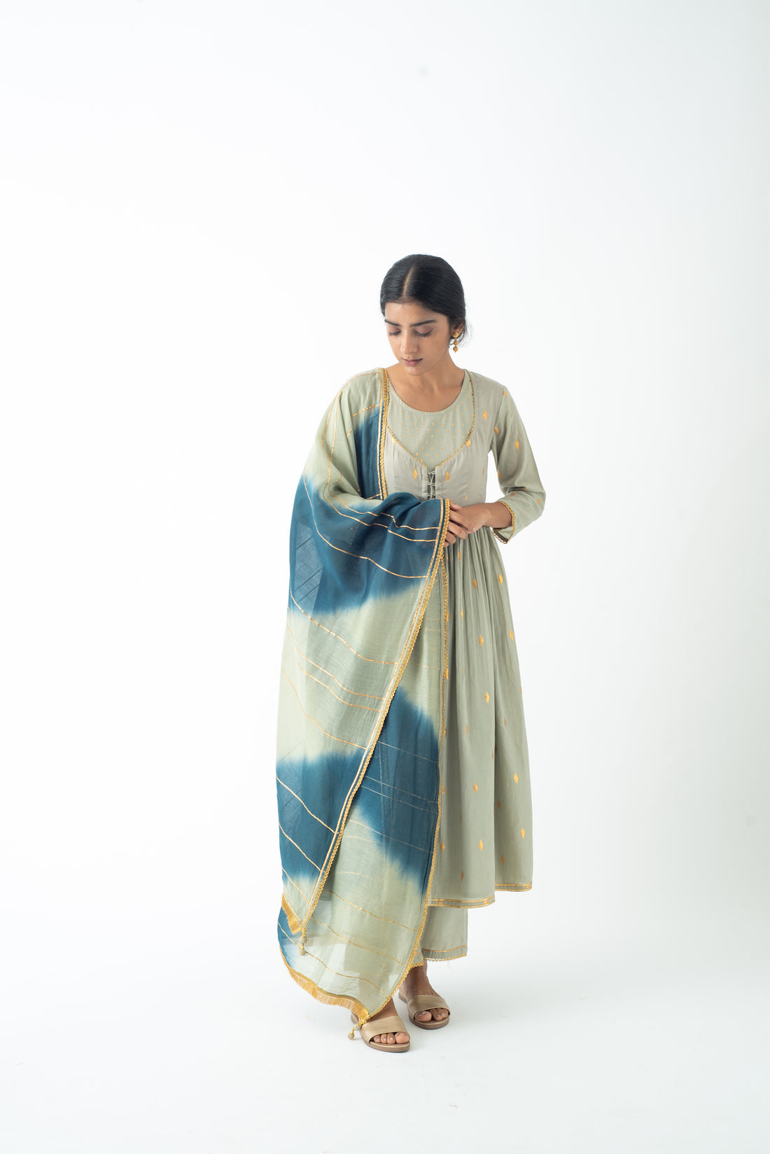 Forest Foliage Mastani Set with Dupatta