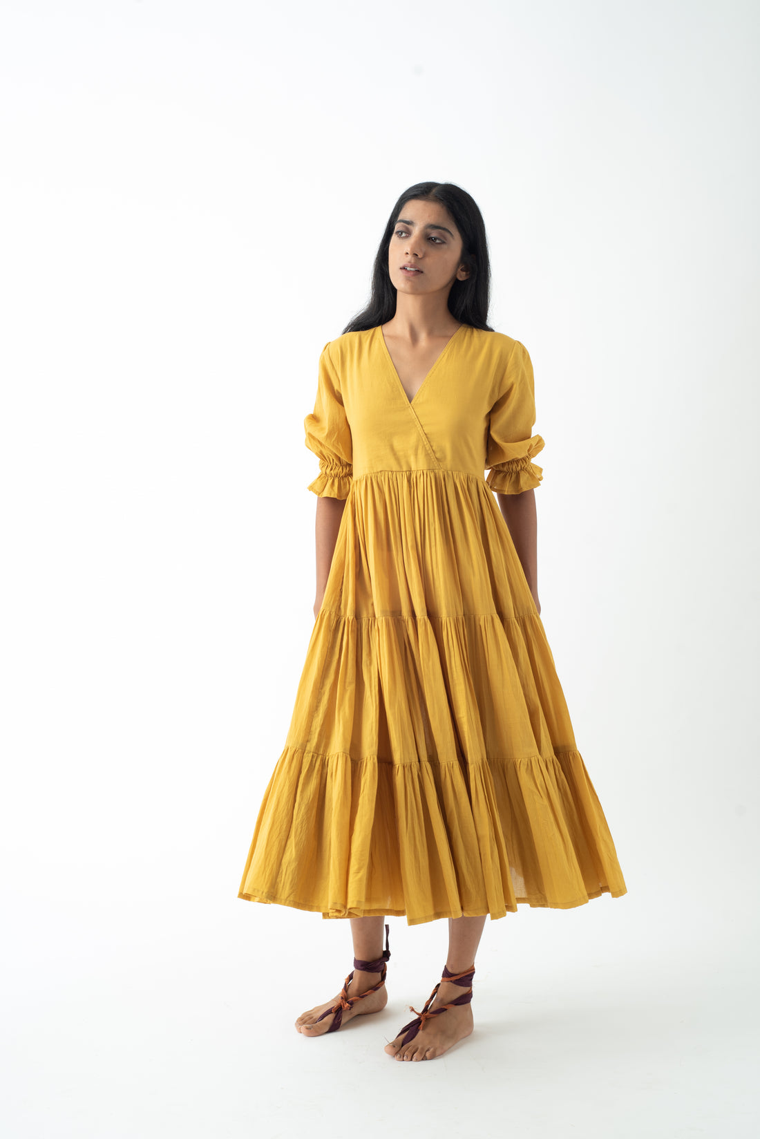 Jaisalmer Mustard Cloud Dress