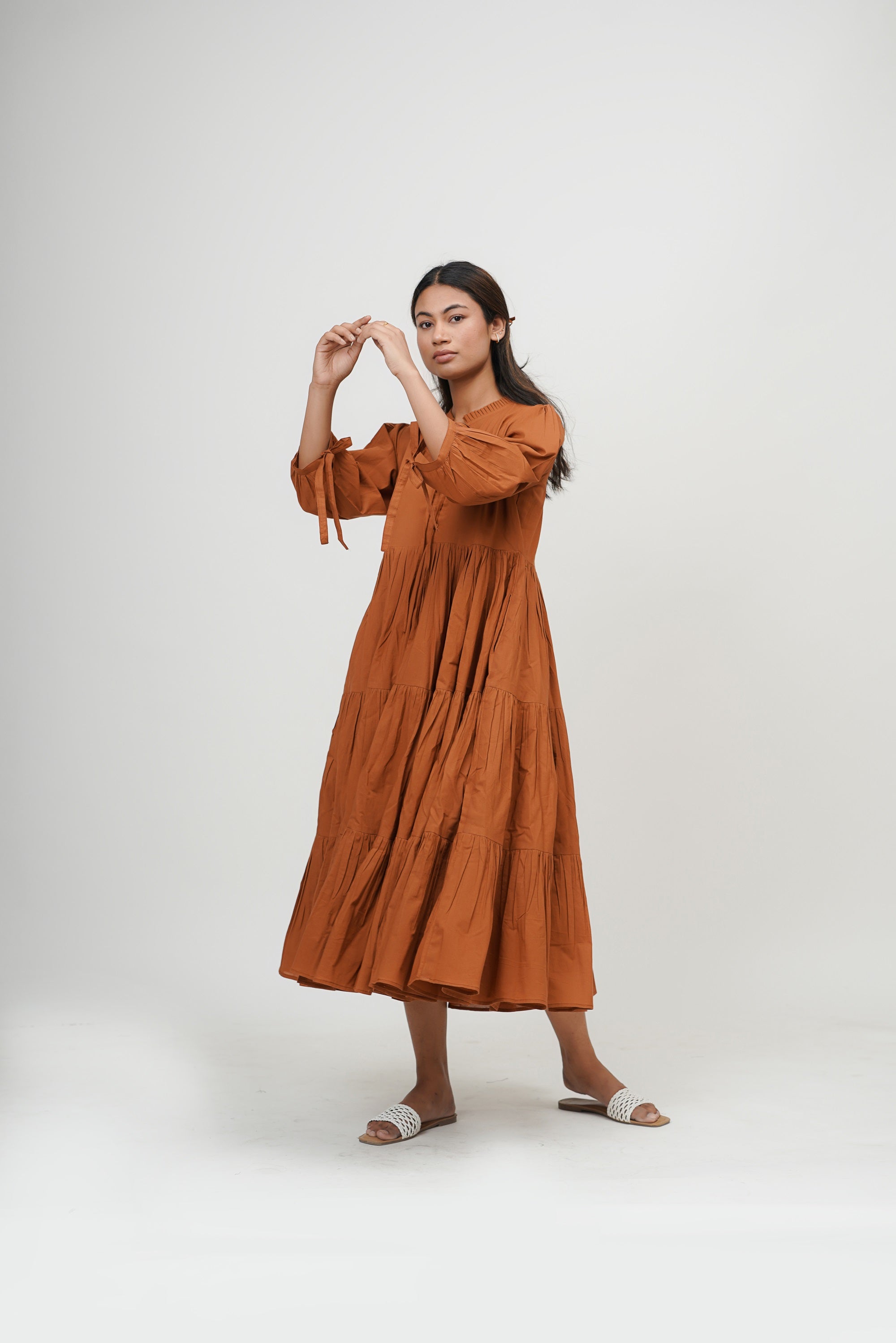 Burnt Toffee Tan Cye Dress