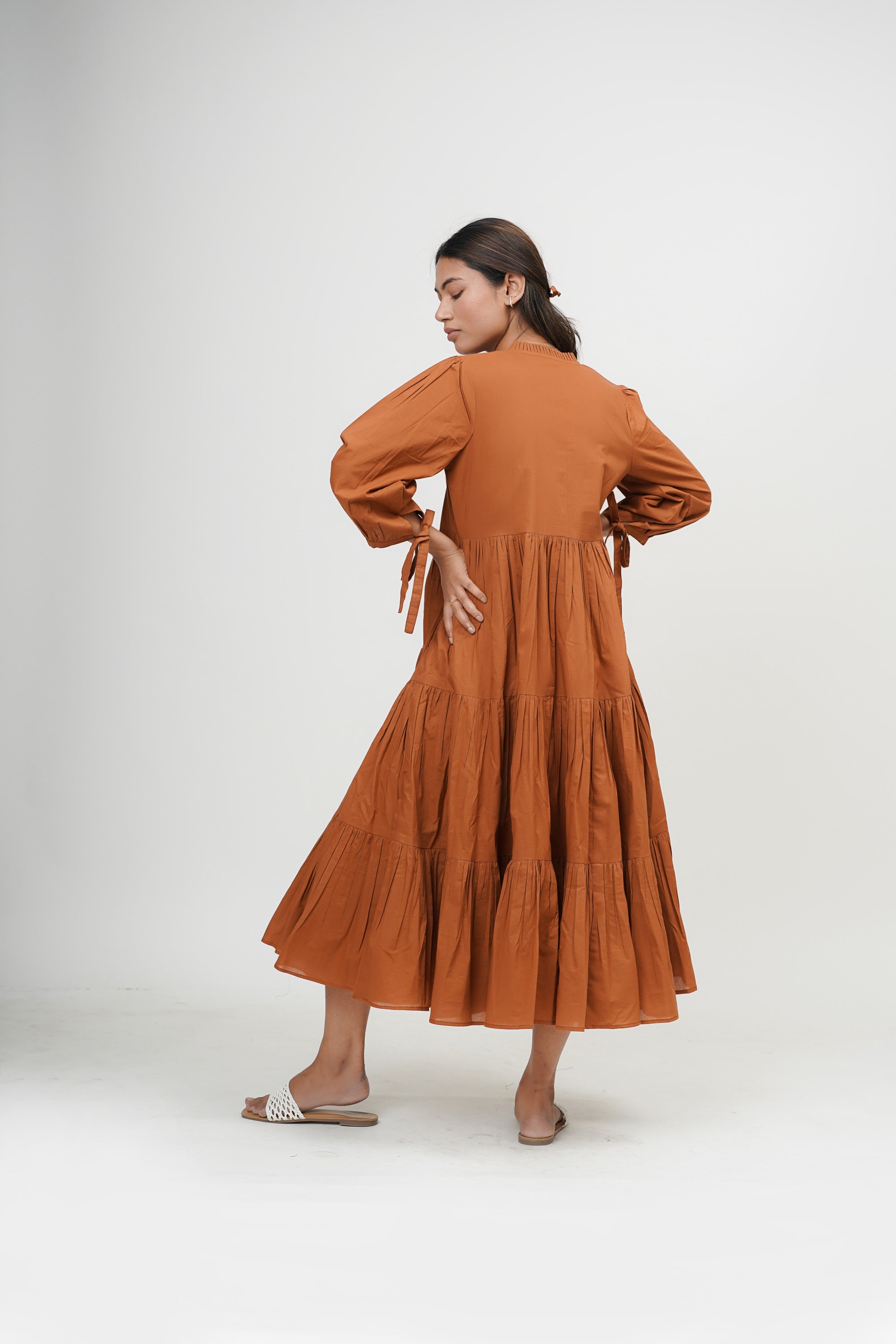 Burnt Toffee Tan Cye Dress